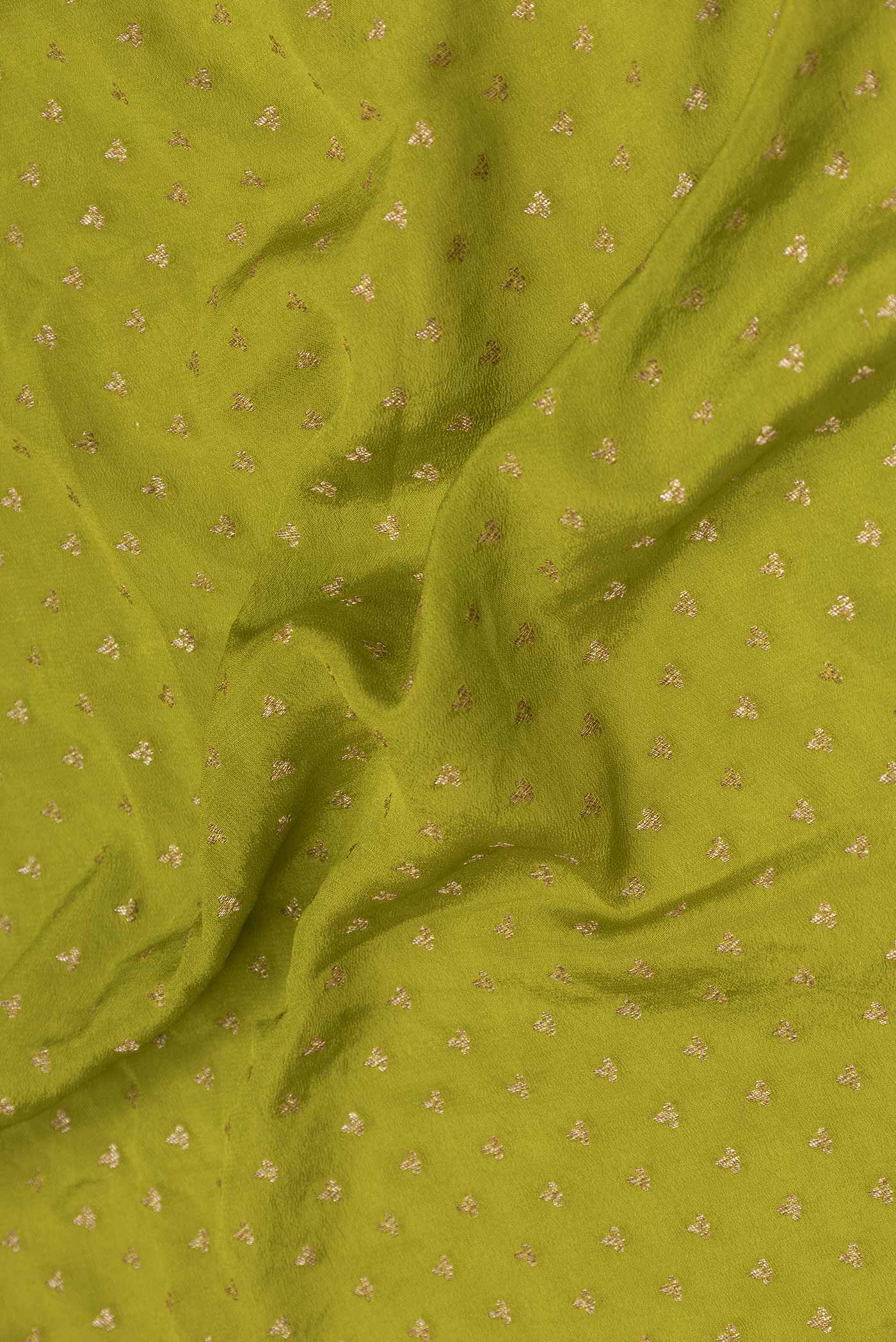 Parrot Green Dual Tone Banarasi Georgette Saree - Image 2