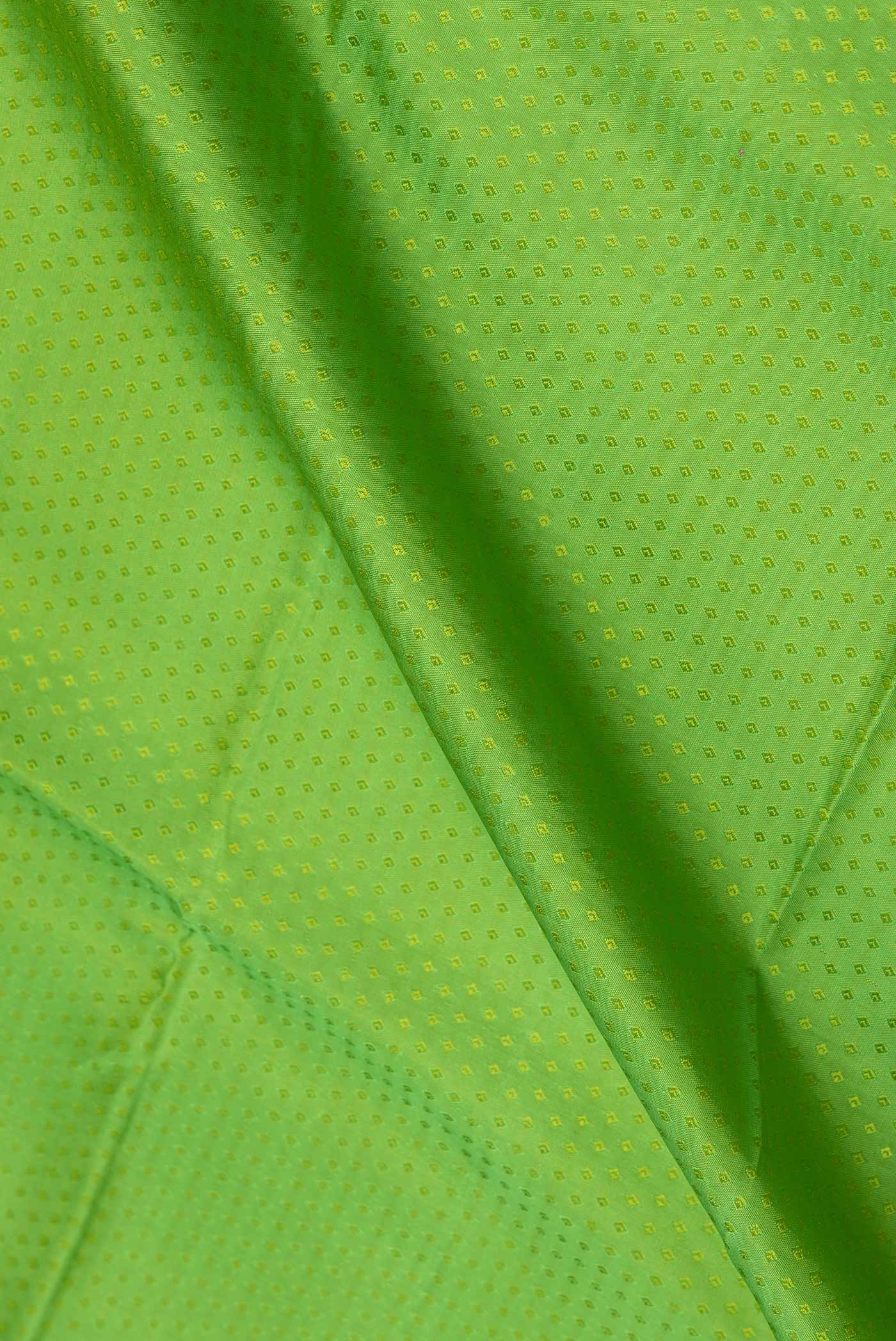 Parrot Green Dual Tone Kanjivaram Saree - Image 2