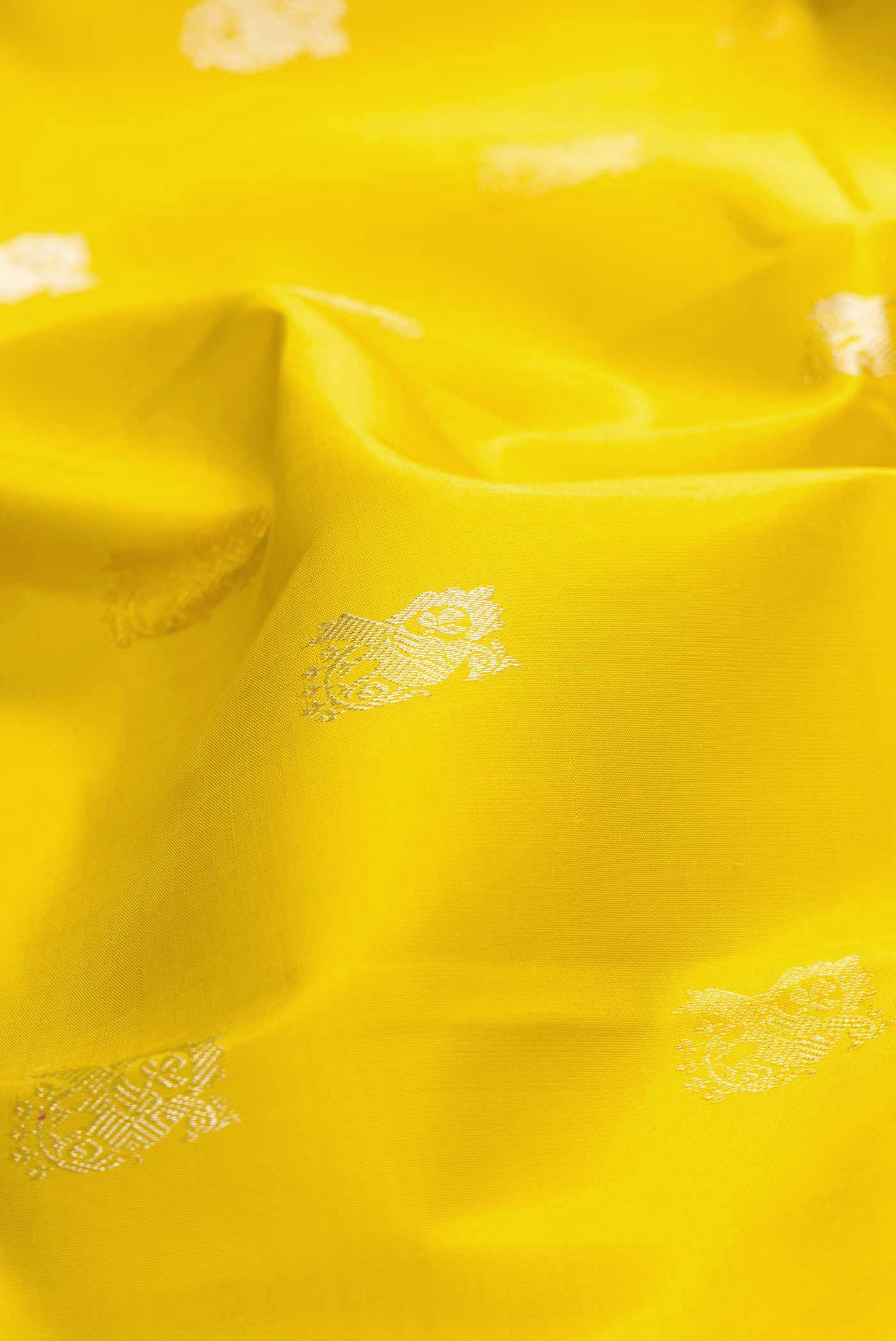 Yellow Kanchipuram Silk Saree - Image 2