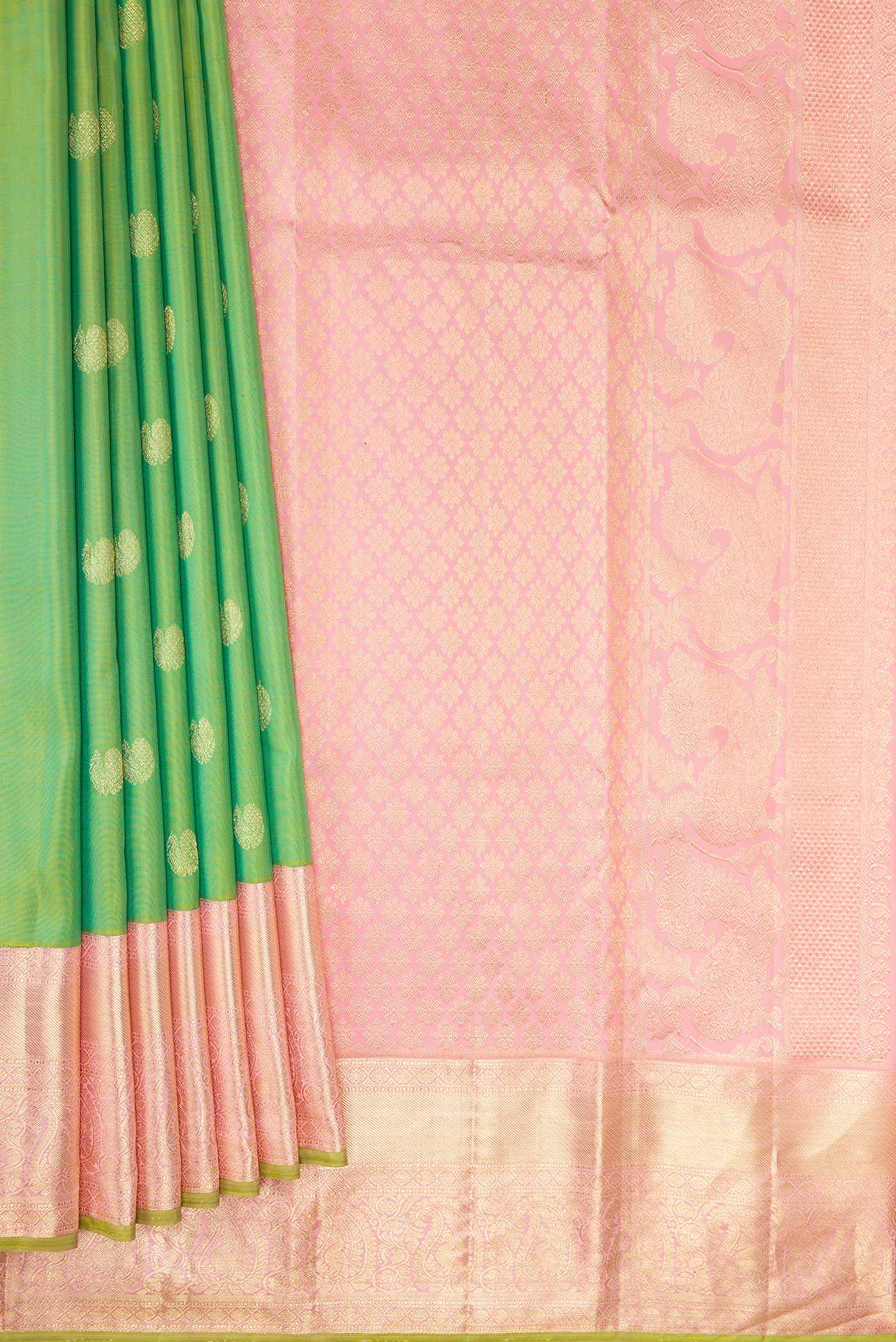 Green Kanjivaram Silk Saree - Image 4