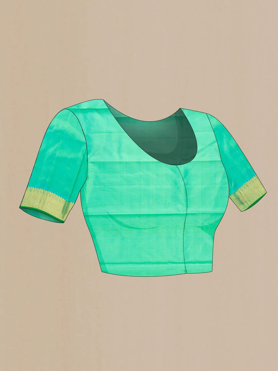 Parrot Green Kanchipuram Silk Saree - Image 5