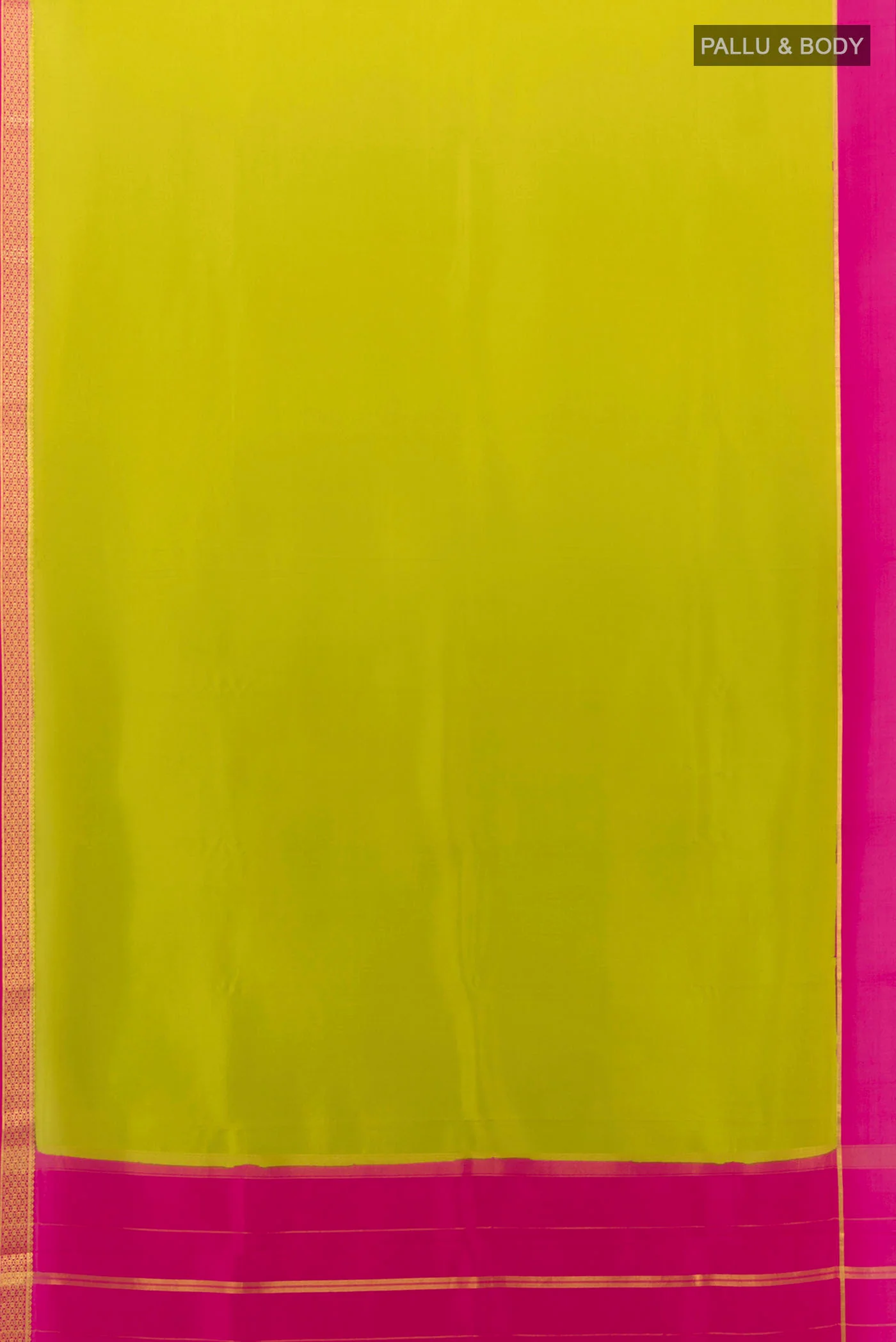 Parrot Green Mysore Crepe Saree - Image 5