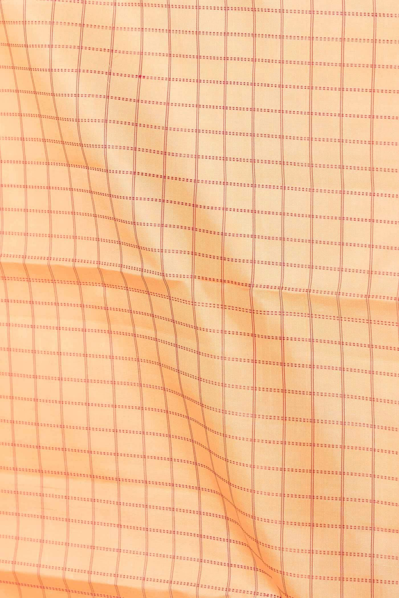 Peach Dual Tone Kanchipuram Saree - Image 2