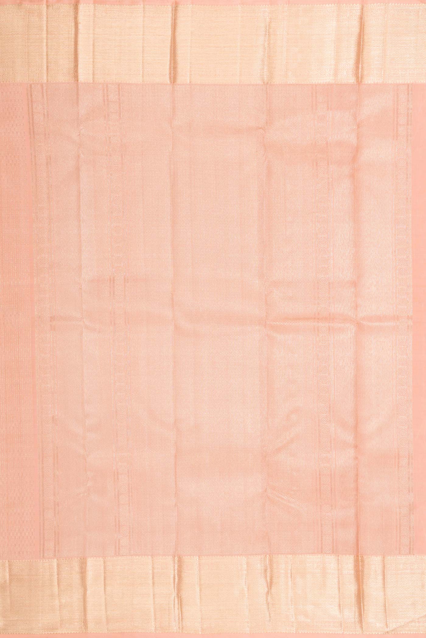 Peach Dual Tone Kanchipuram Silk Saree - Image 7