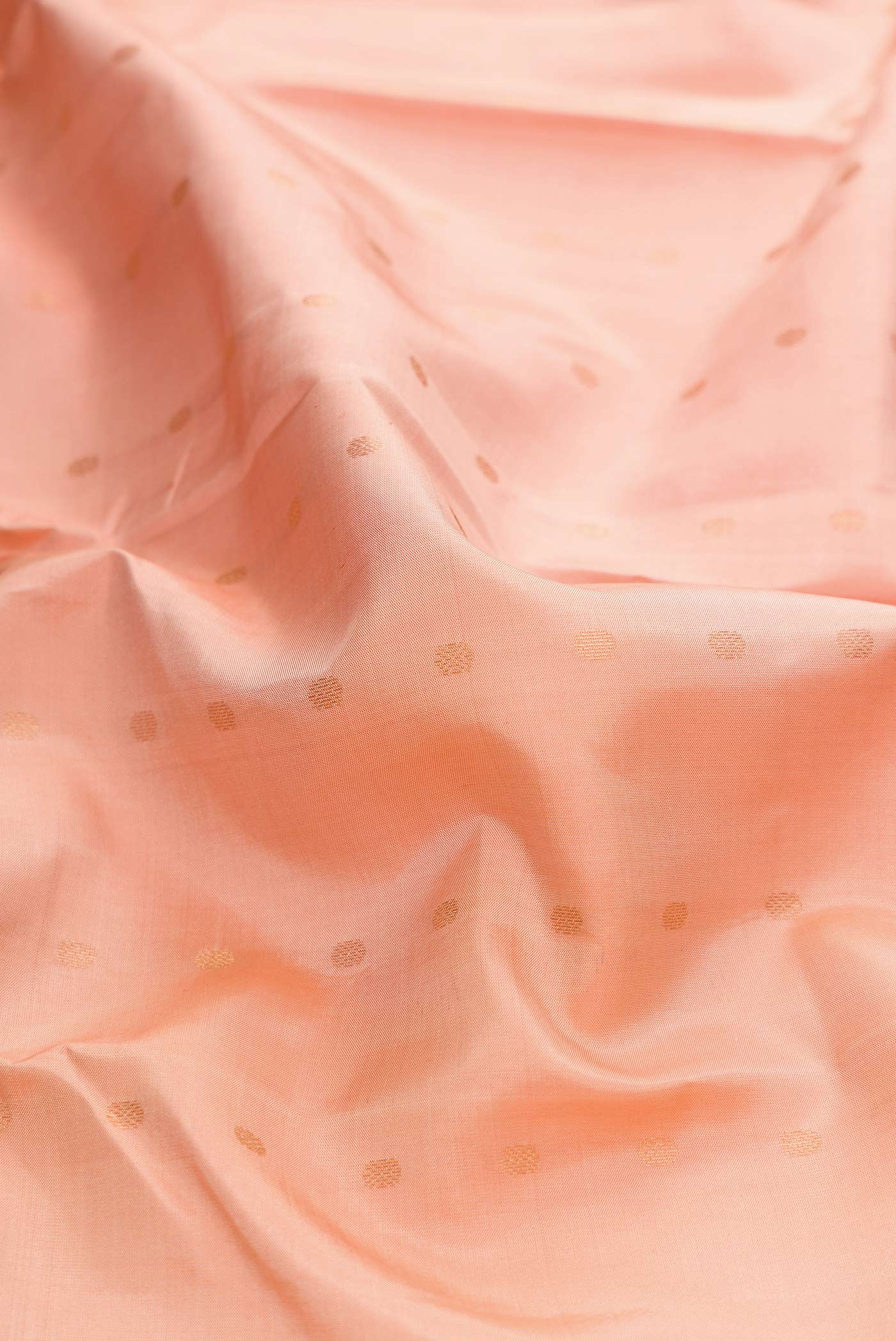 Peach Dual Tone Kanchipuram Silk Saree - Image 2