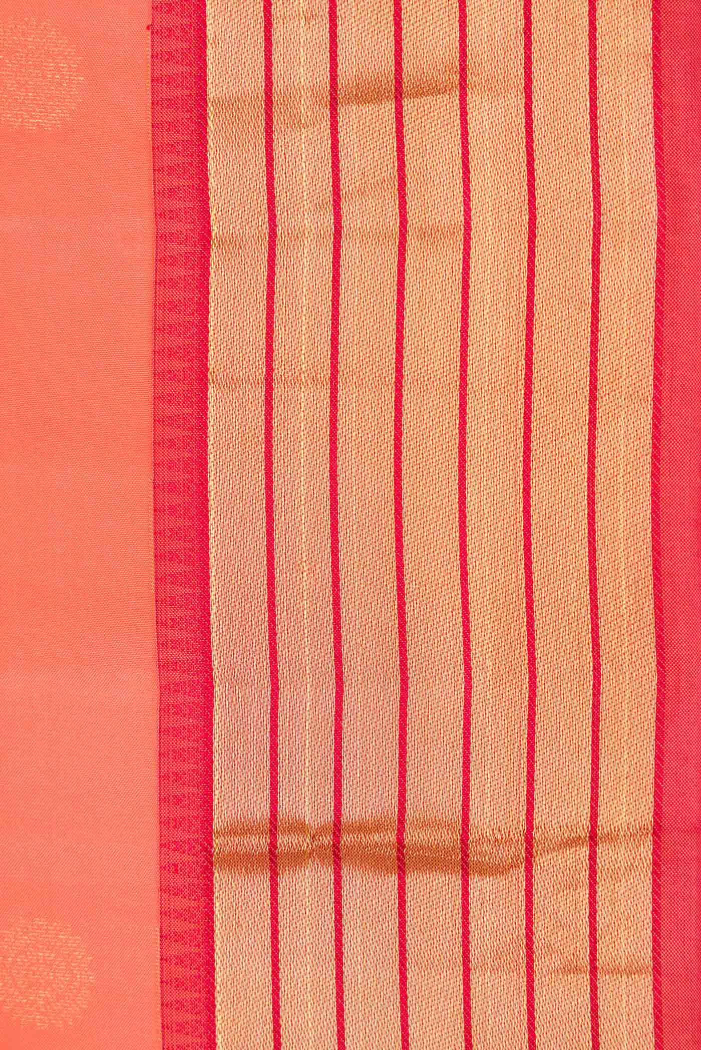 Orange Kanjivaram Silk Saree - Image 3