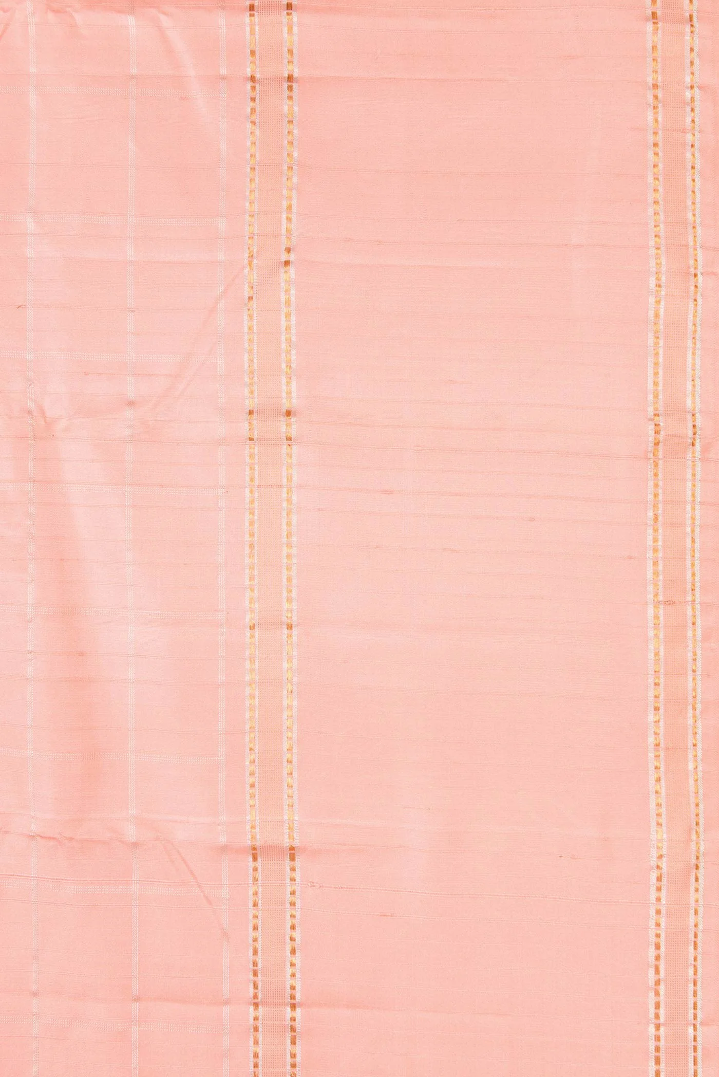 Peach Dual Tone Kanchipuram Silk Saree - Image 3