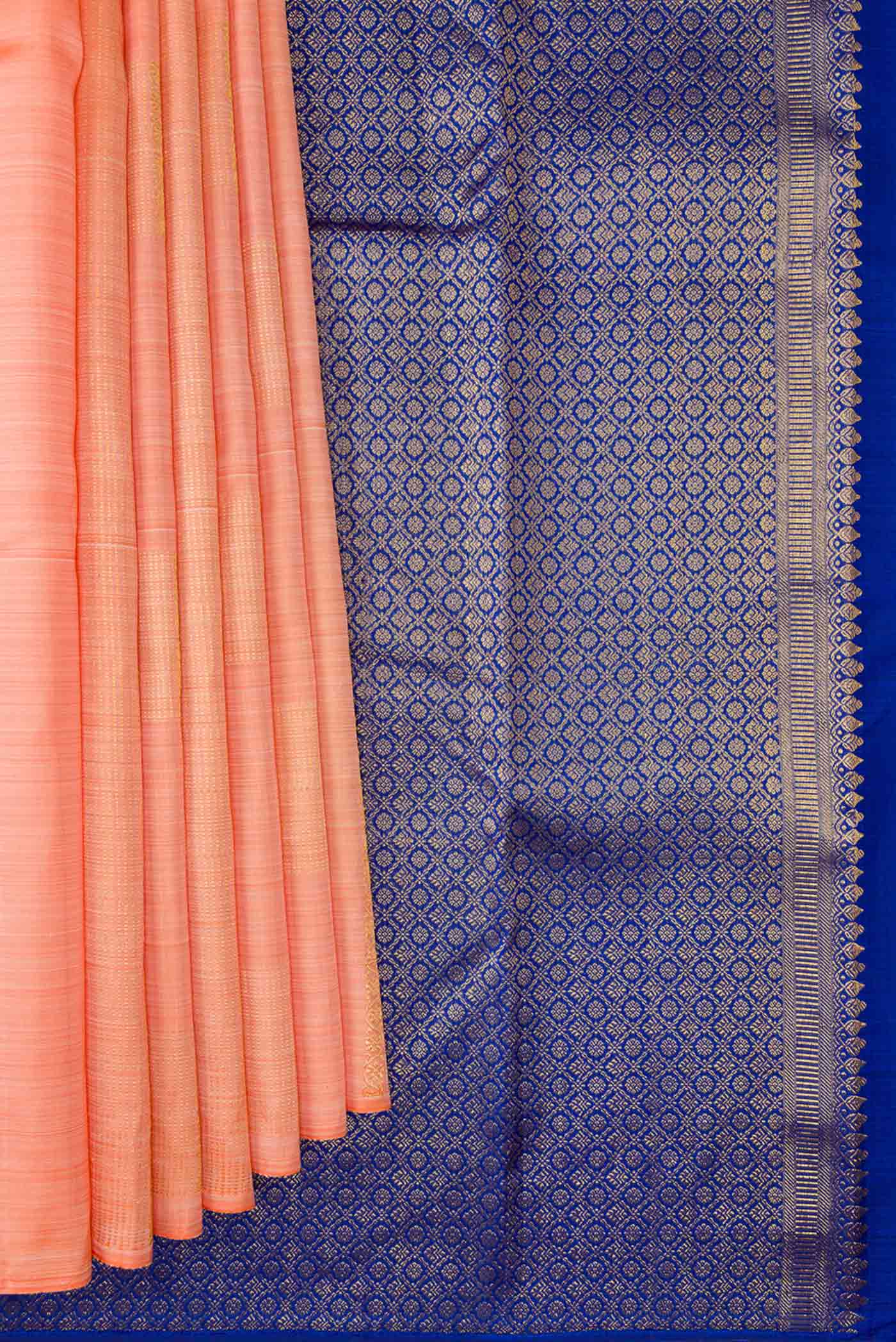 Peach Kanjivaram Silk Saree - Image 3