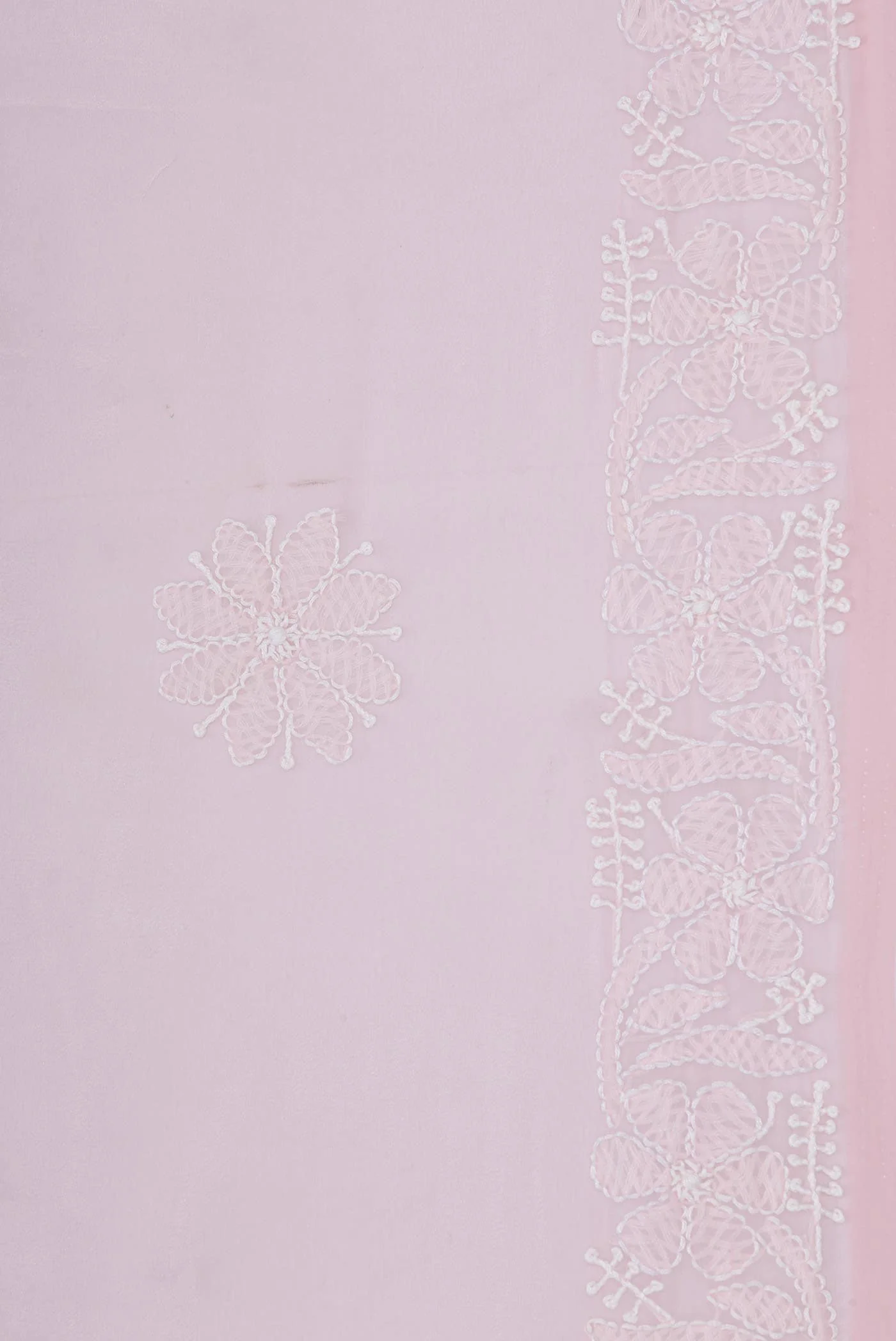 Peach Dual Tone Mysore Georgette Saree - Image 2