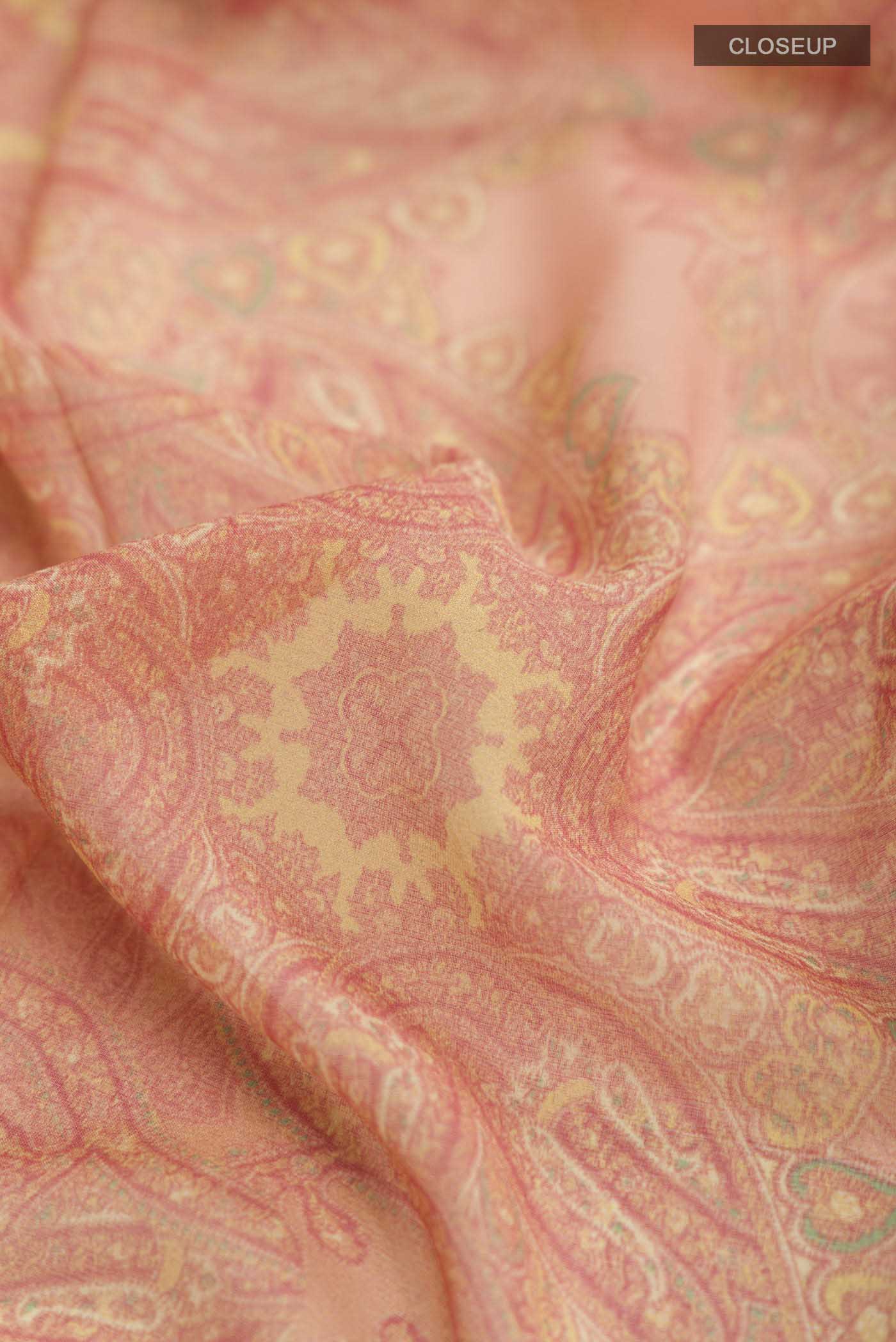 Peach Georgette Saree - Image 2