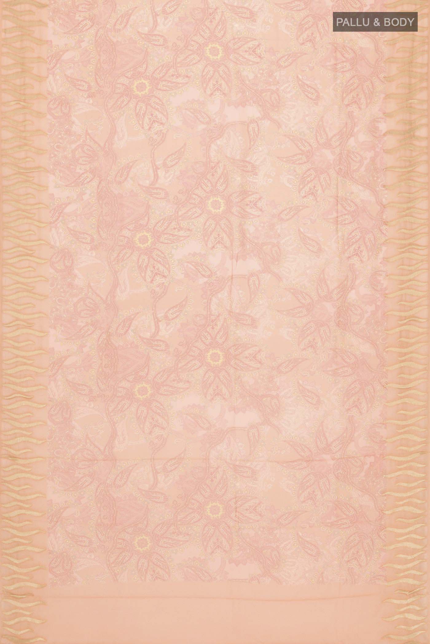 Peach Georgette Saree - Image 5