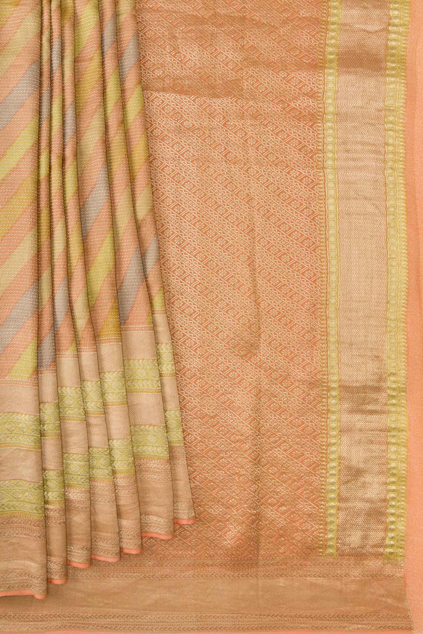 Multi Color Banarasi Georgette Saree - Image 4