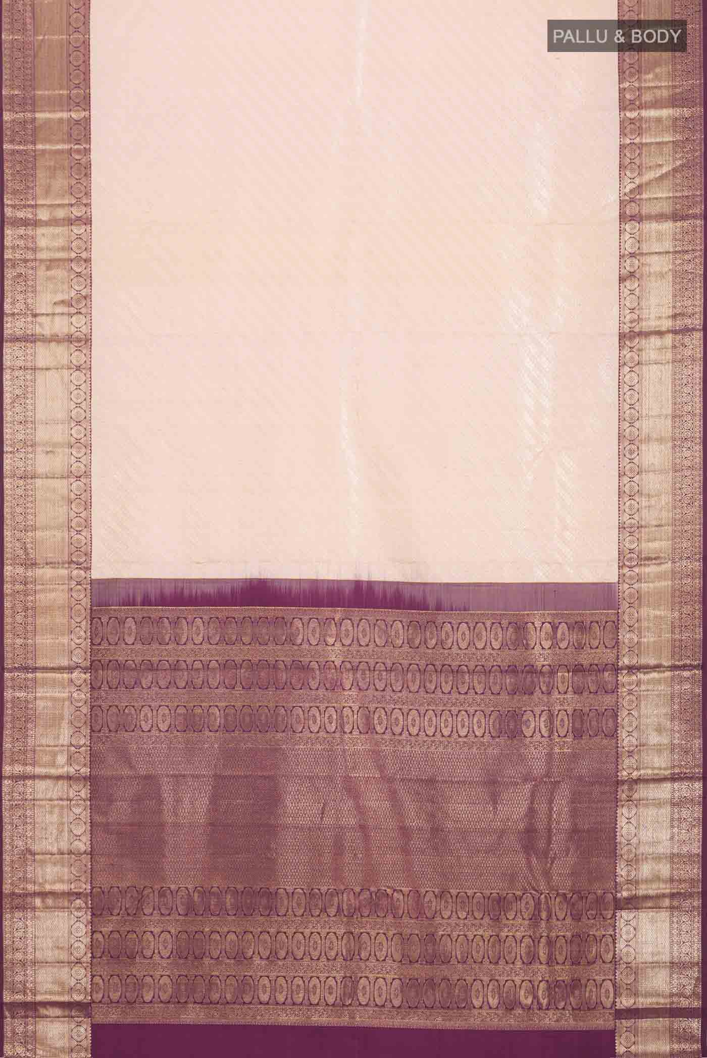 Peach Kanchipuram Silk Saree - Image 6