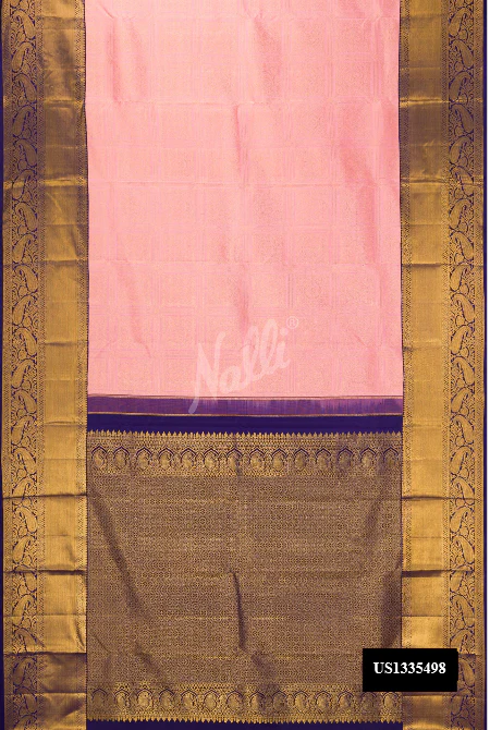 Peach Kanchipuram Silk Saree