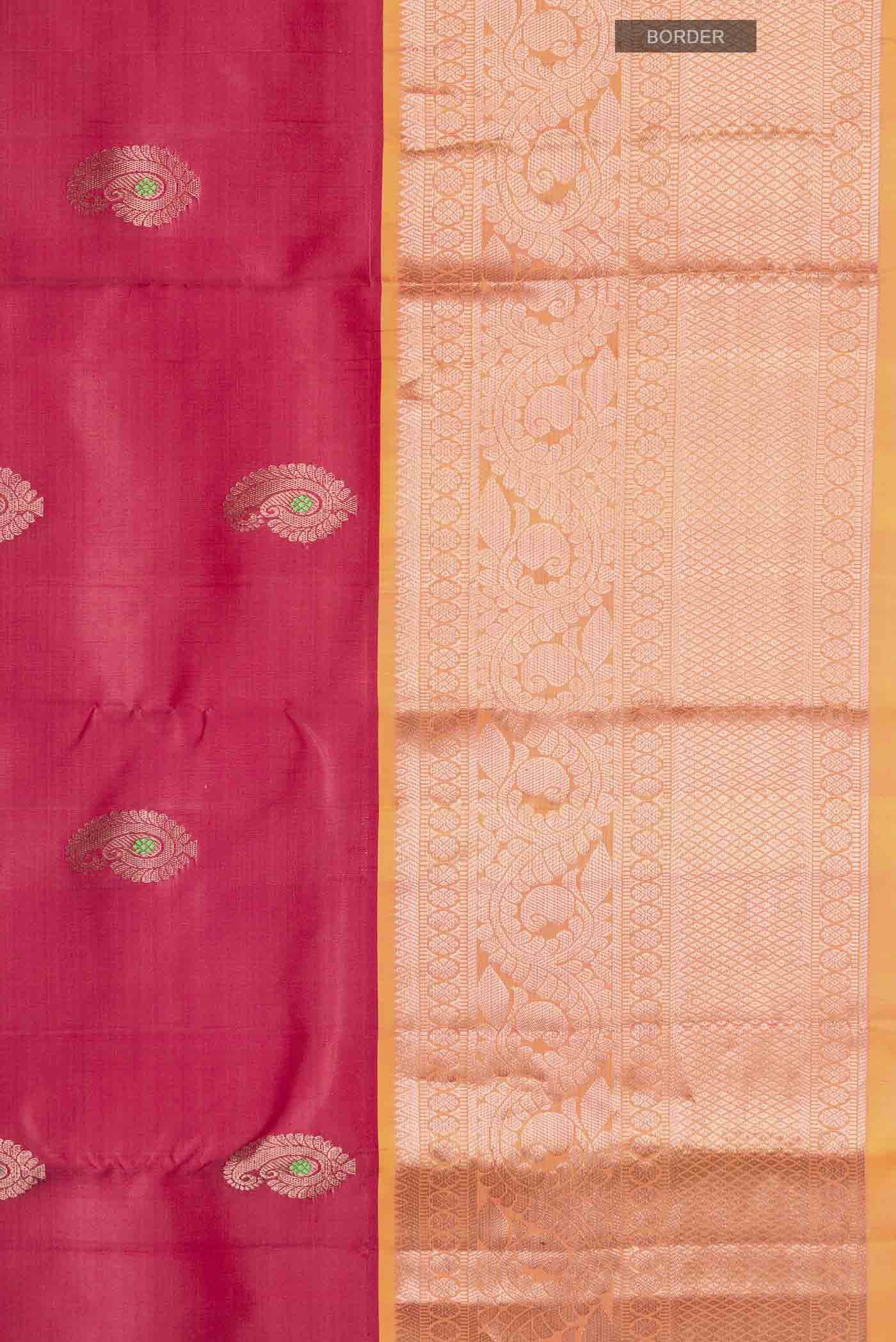 Peach Kanjivaram Silk Saree - Image 3