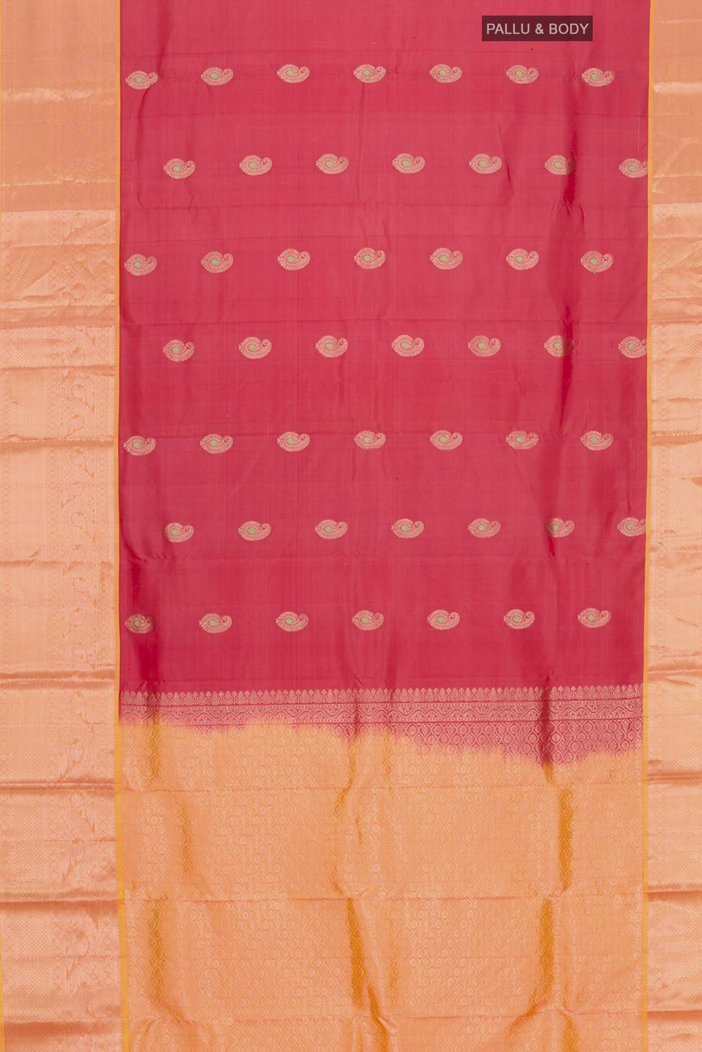 Peach Kanjivaram Silk Saree - Image 6