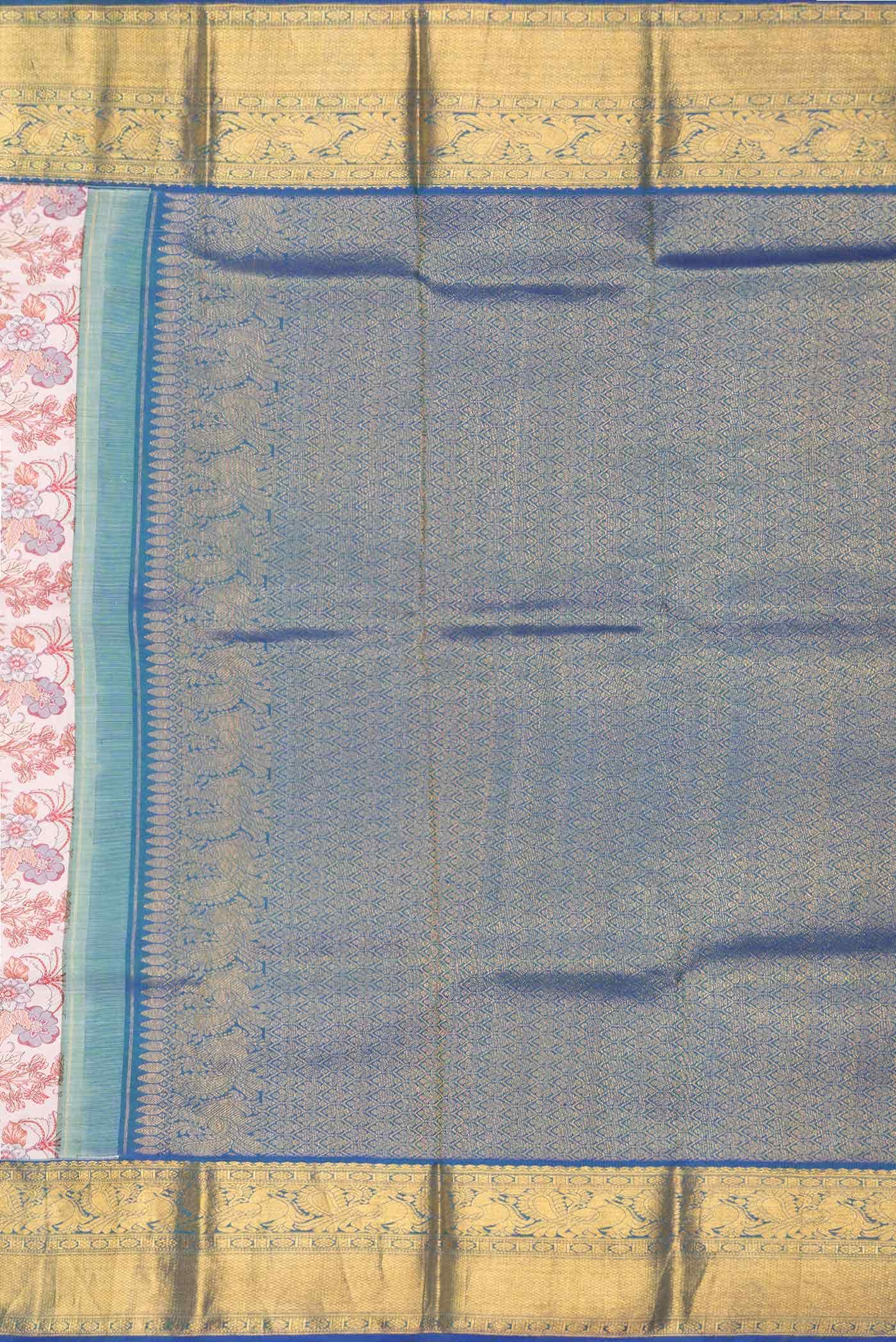 Peach Kanchipuram Silk Saree - Image 5