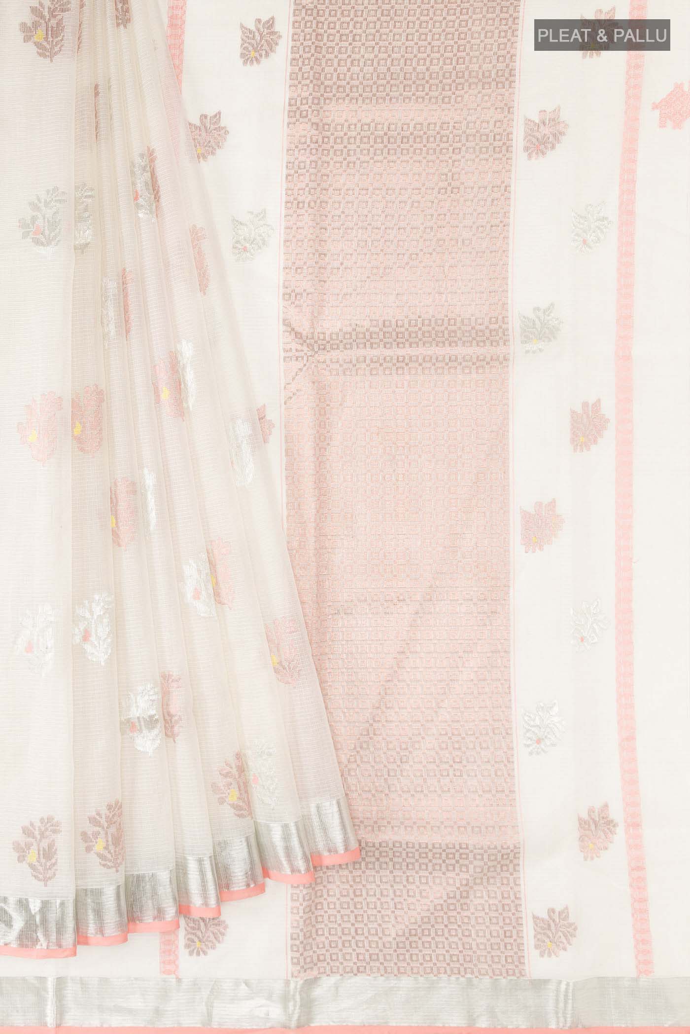 Peach Kota Silk Saree - Image 4
