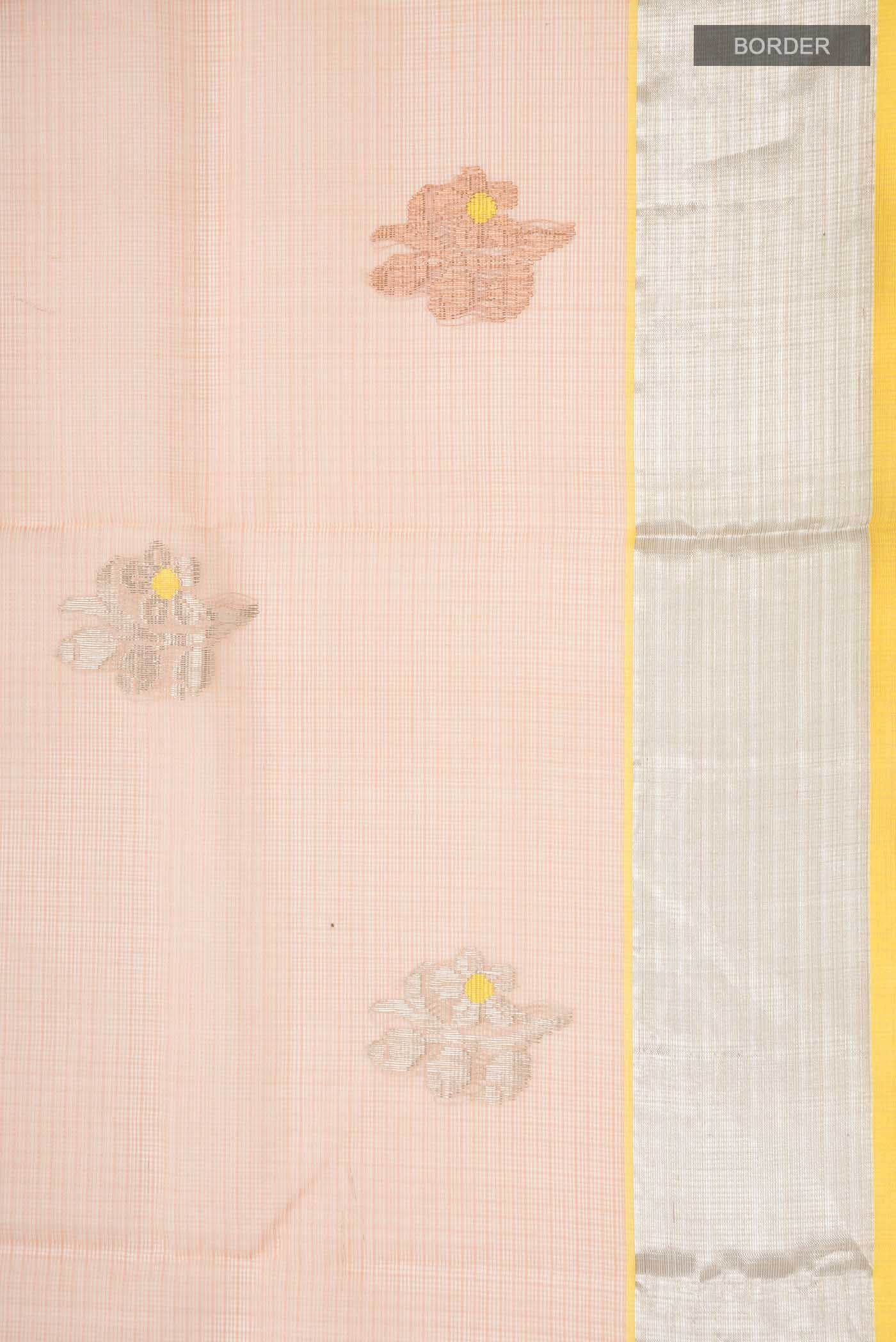 Peach Kota Silk Saree - Image 6