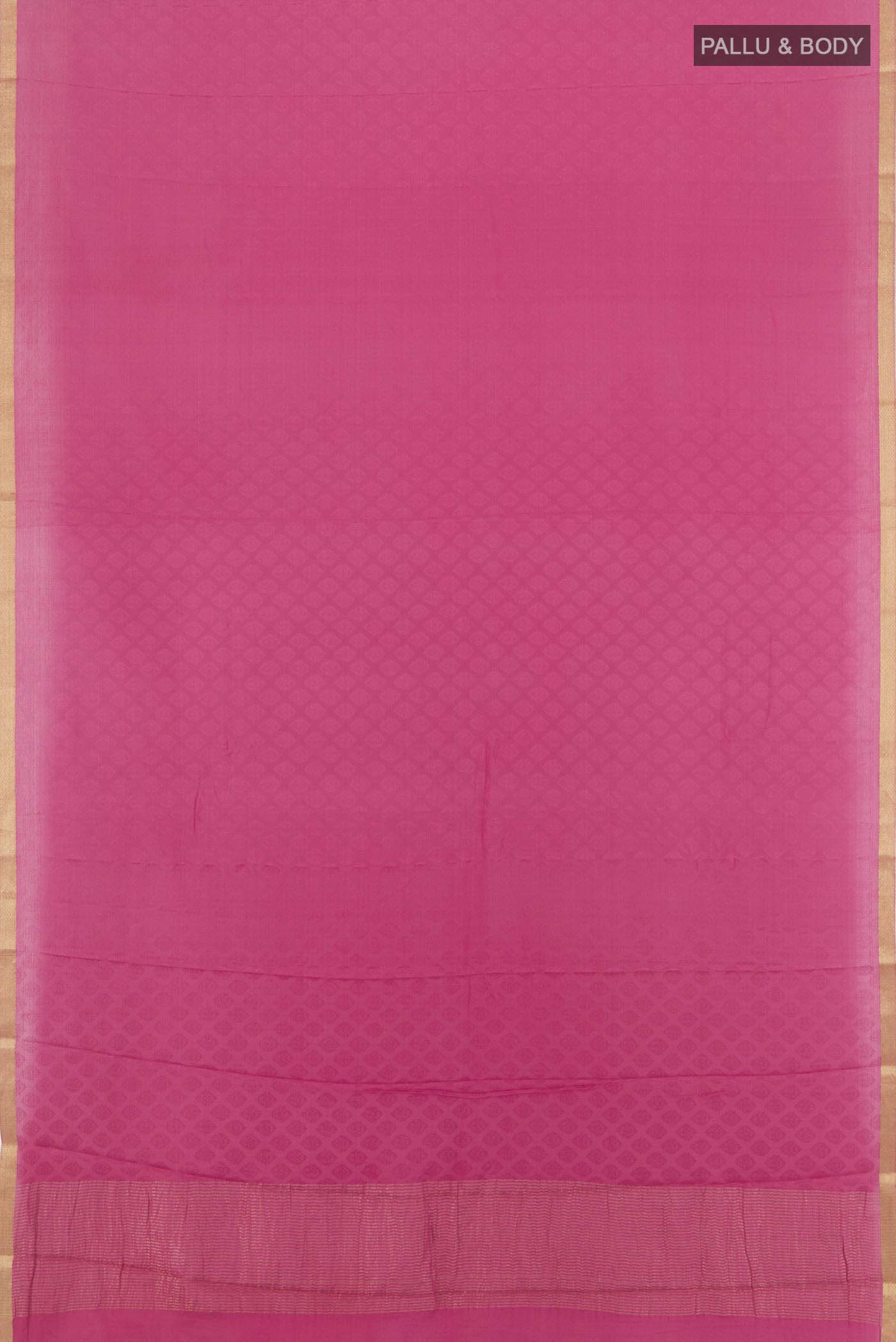 Pink Mysore Crepe Saree - Image 5