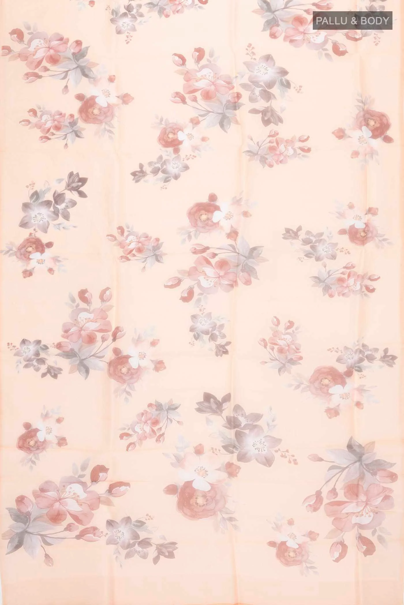 Peach Organza Silk Saree - Image 5