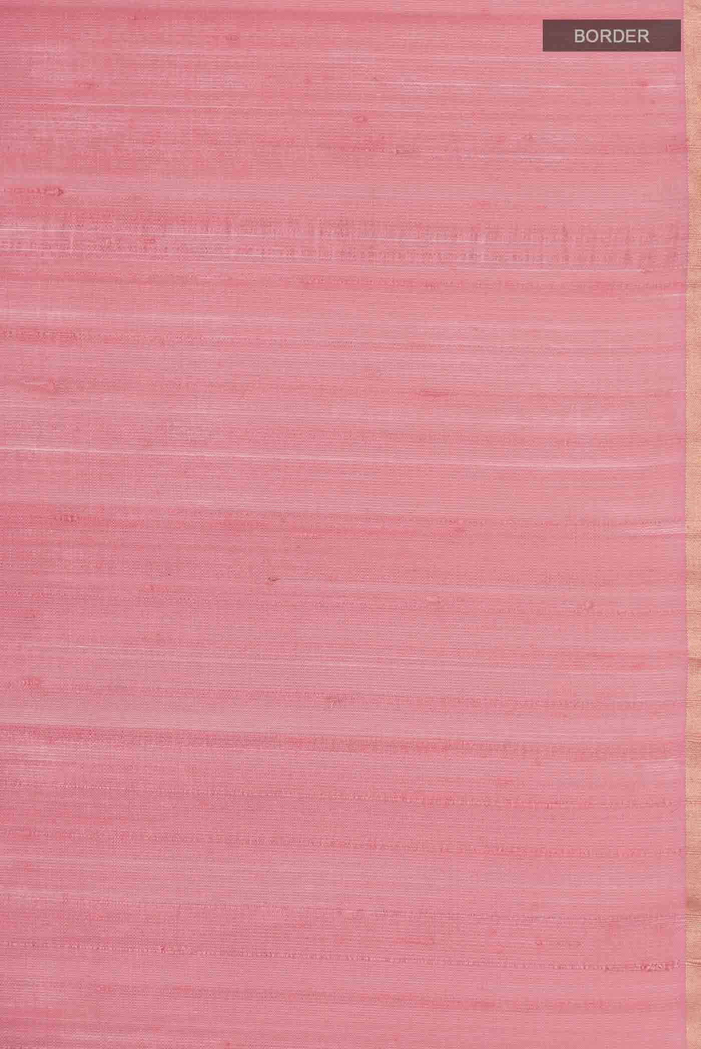 Peach Raw Silk Saree - Image 3