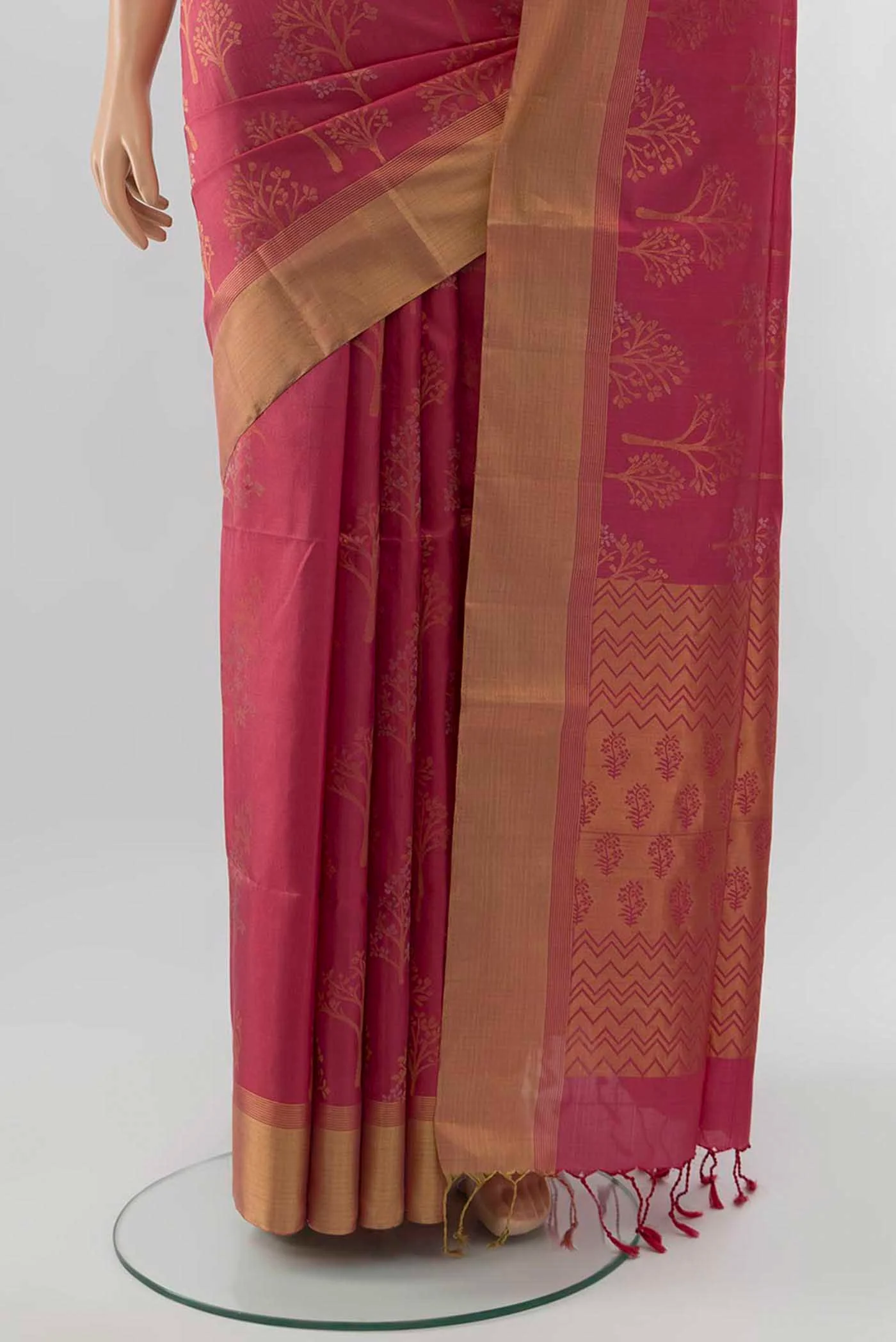 Peach Soft Silk Saree - Image 3