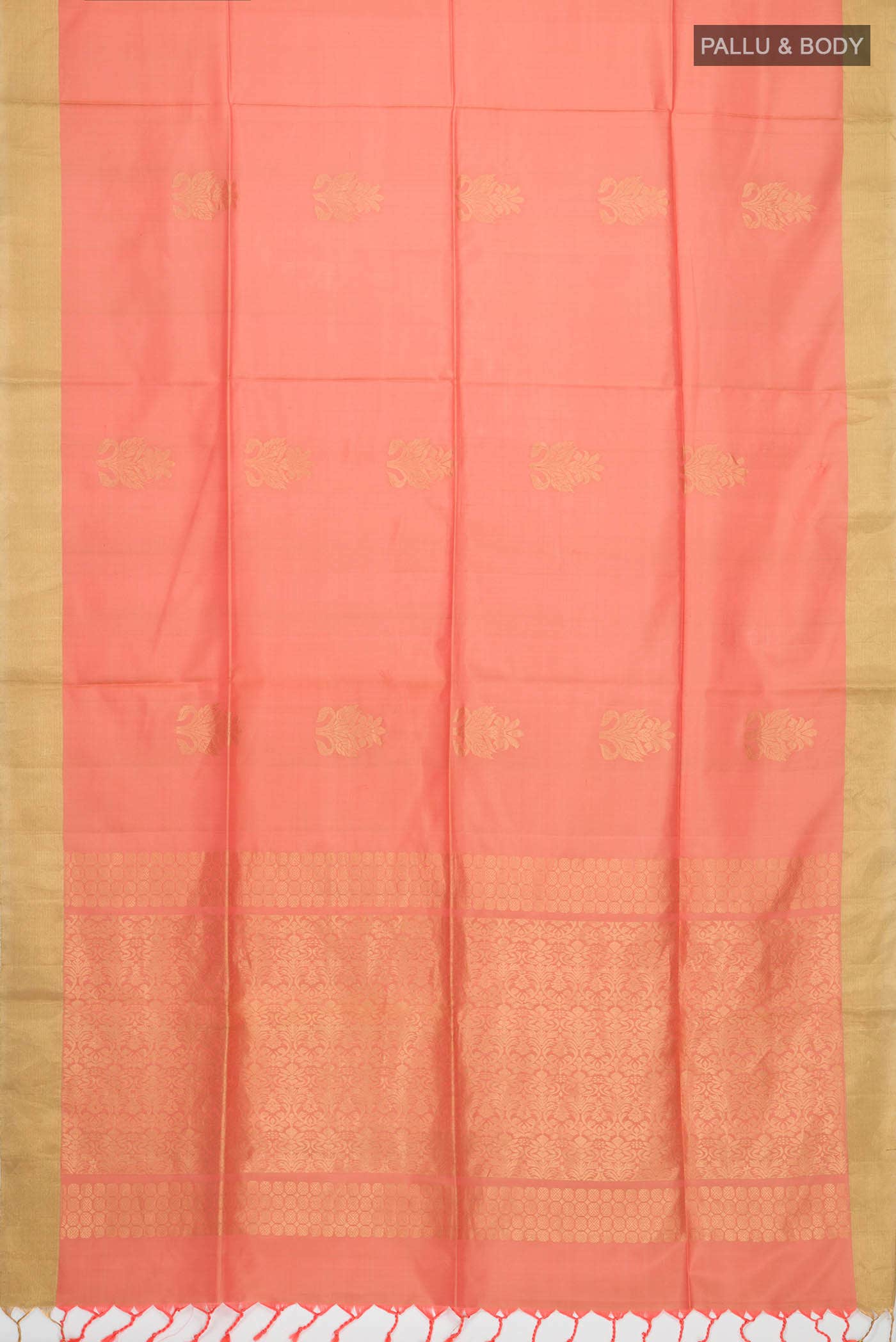 Peach Soft Silk Saree - Image 3