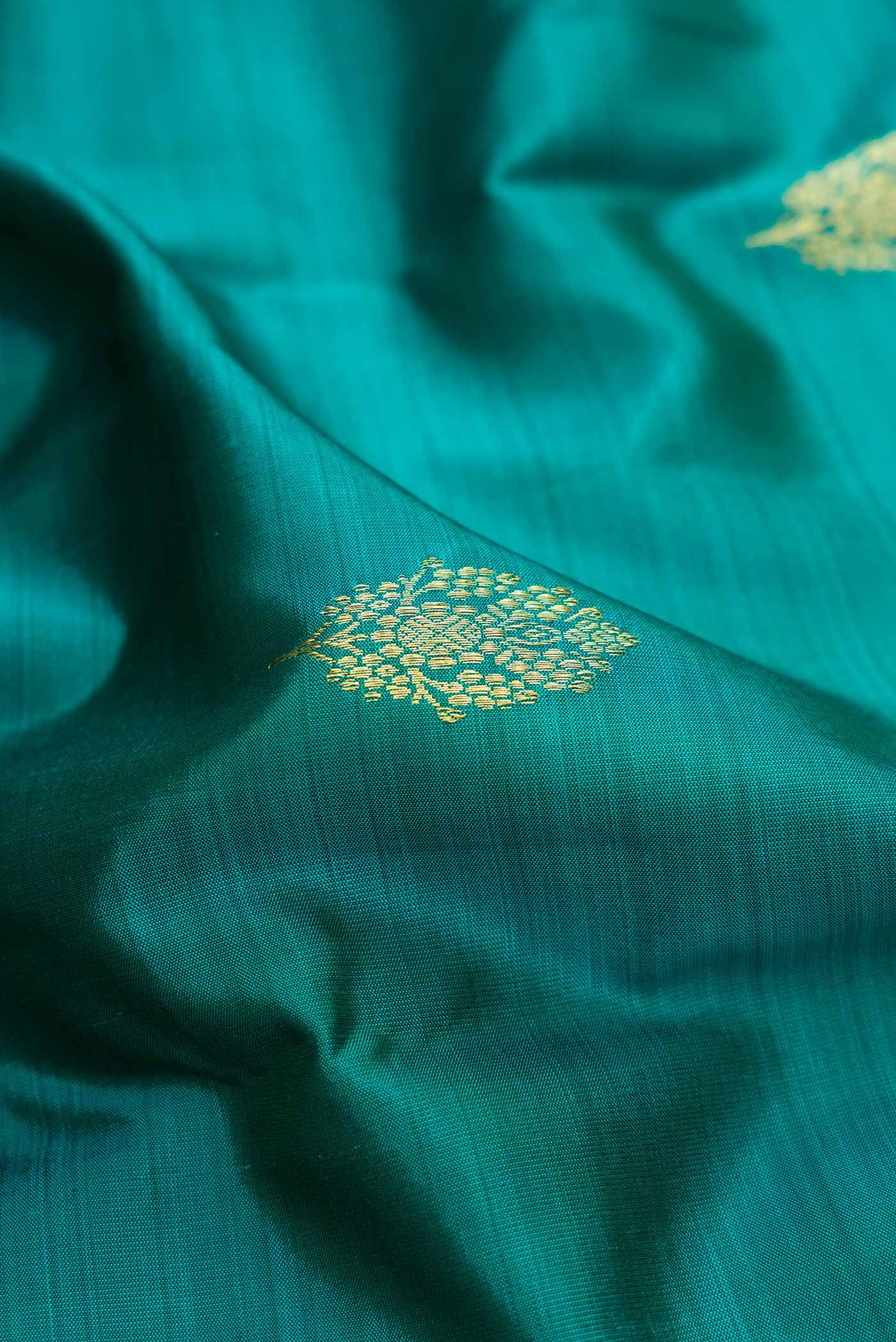Blue Kanchipuram Silk Saree - Image 2