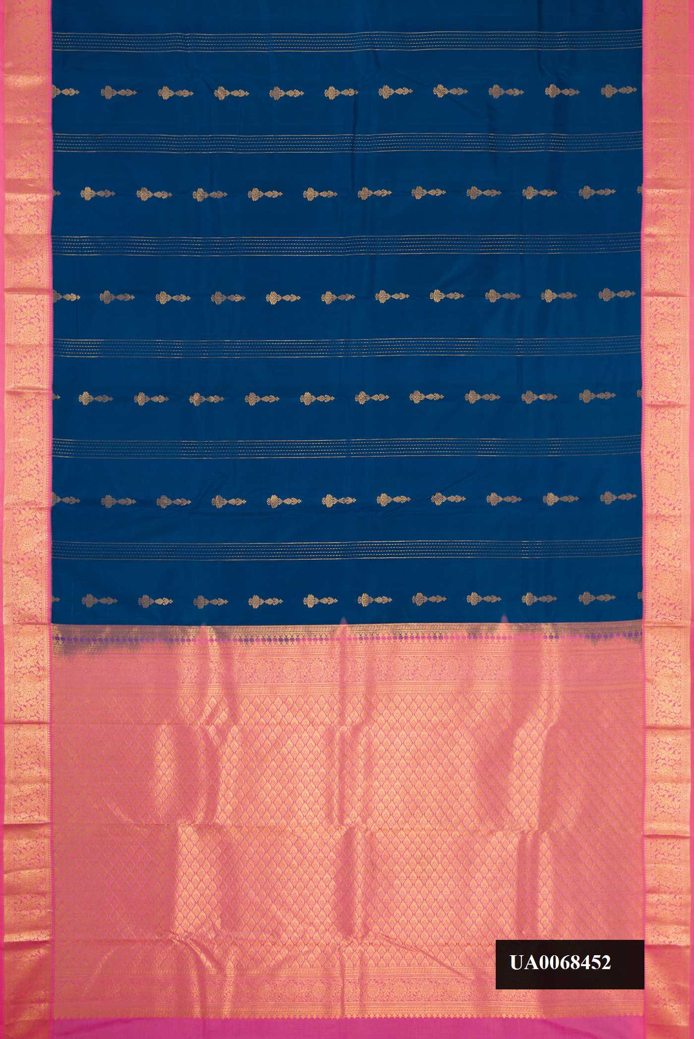 Peacock Blue Dual Tone Kanchipuram Silk Saree
