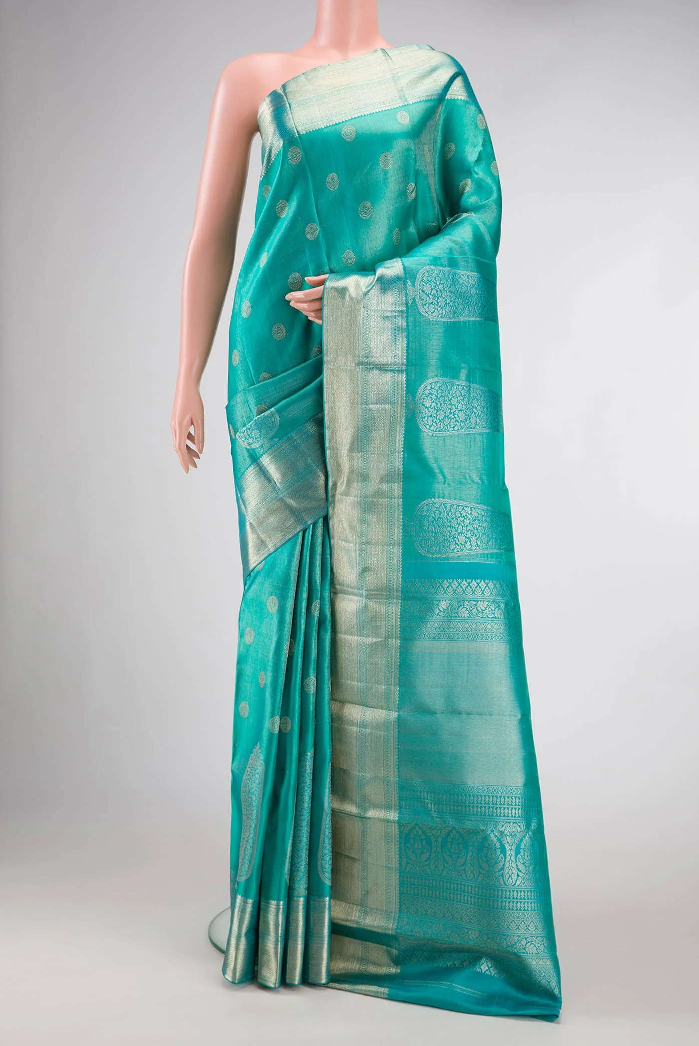 Light Blue Kanjivaram Silk Saree