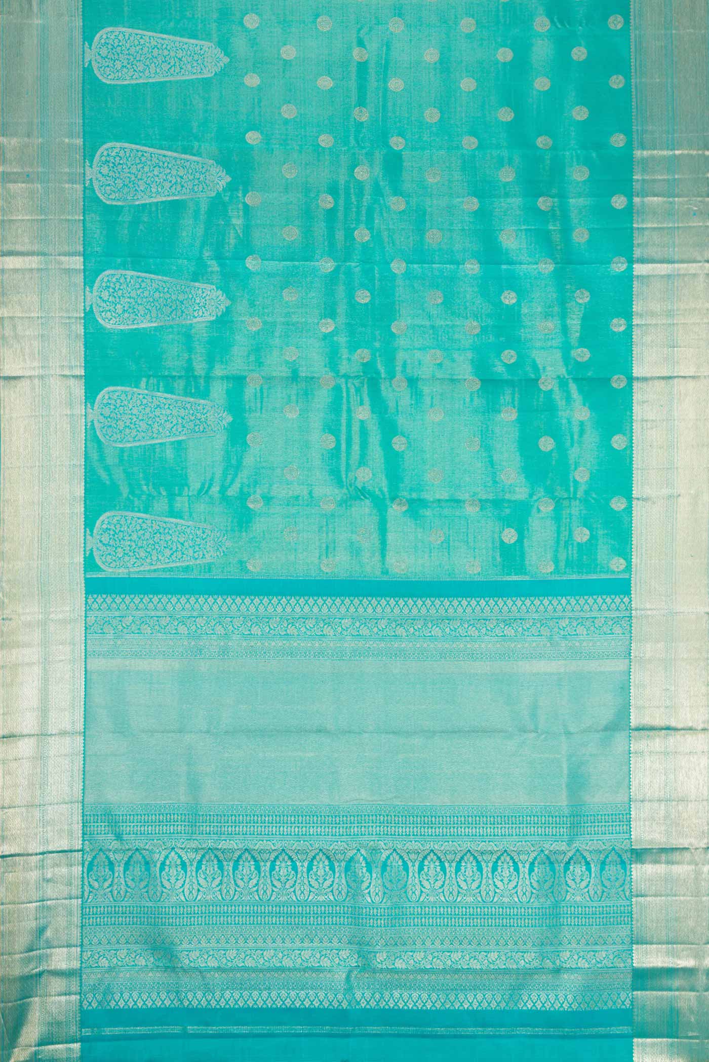 Light Blue Kanjivaram Silk Saree - Image 6
