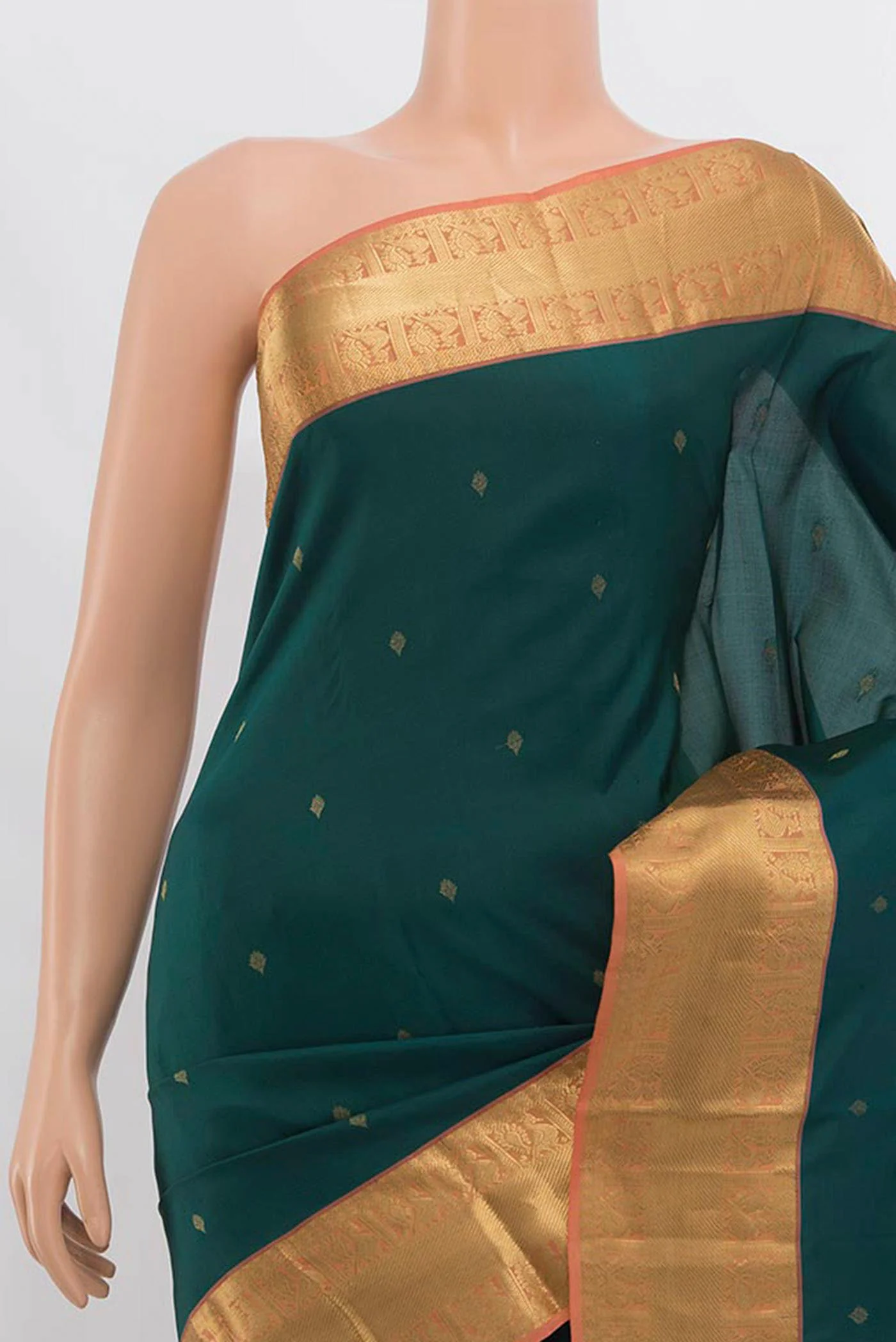 Blue Kanchipuram Silk Saree - Image 2