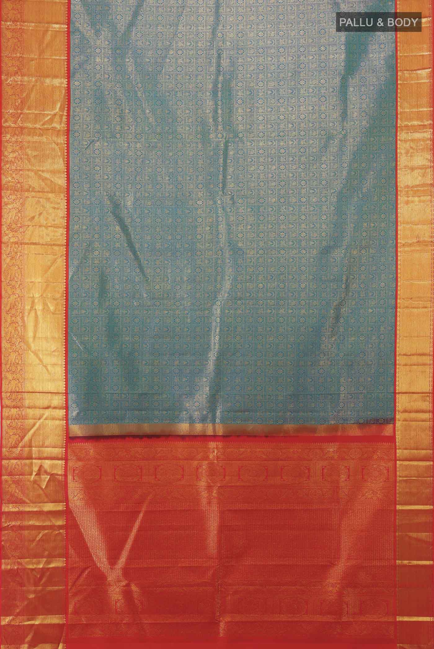 Blue Kanjivaram Silk Saree - Image 5