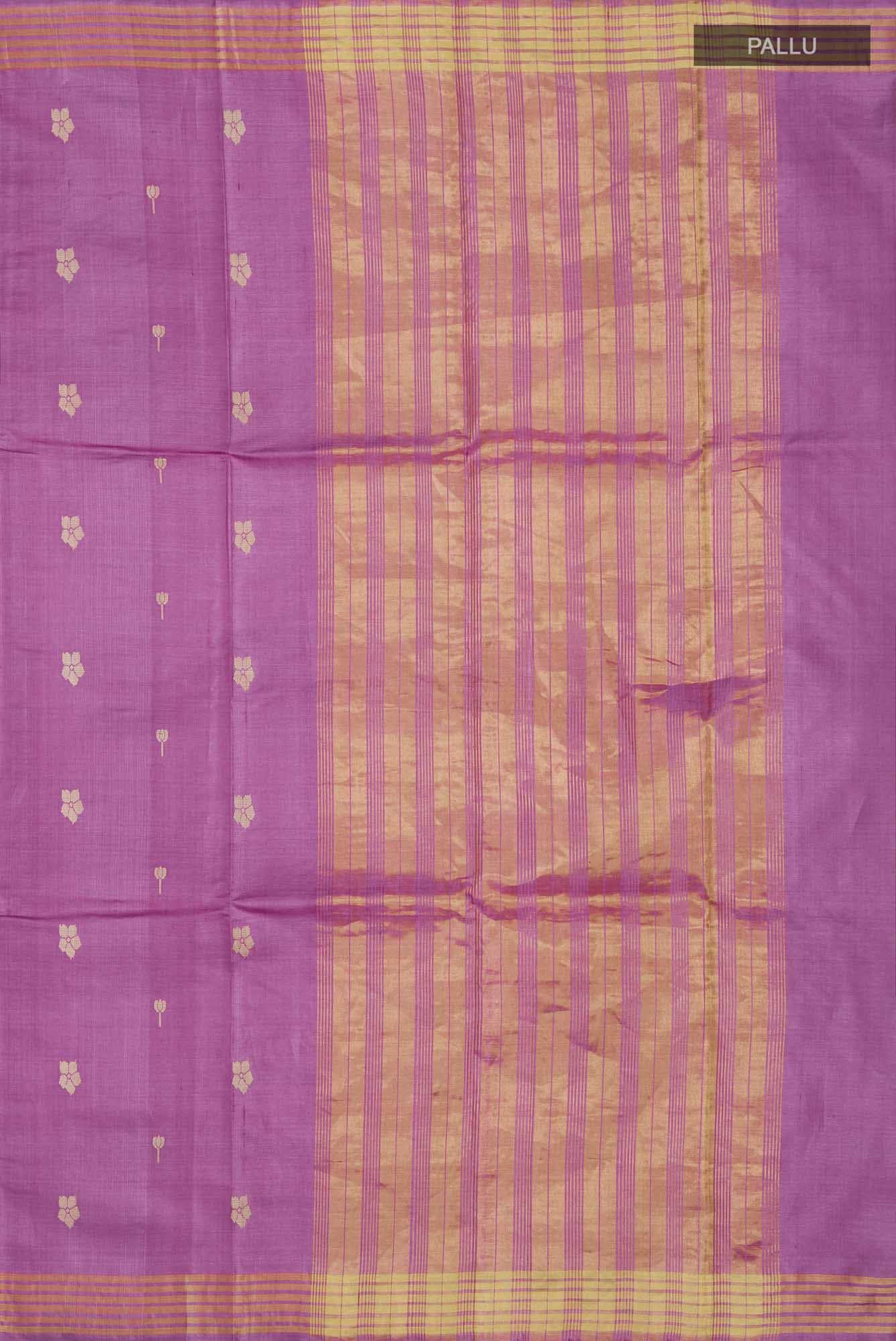 Perfume of Love-Purple Bhagalpuri Tussar Silk Saree - Image 5