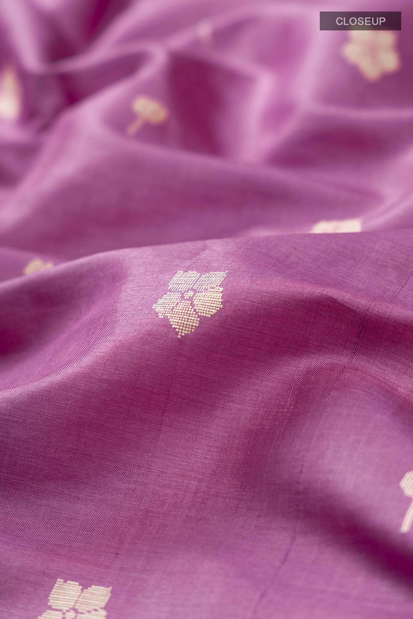 Perfume of Love-Purple Bhagalpuri Tussar Silk Saree - Image 9