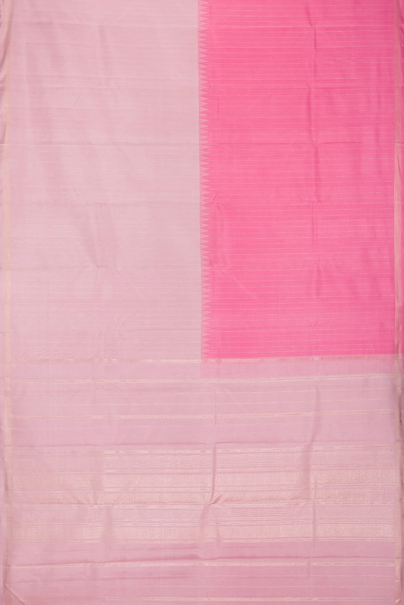 Pink and Rose Pink Color Kanchipuram Saree - Image 6