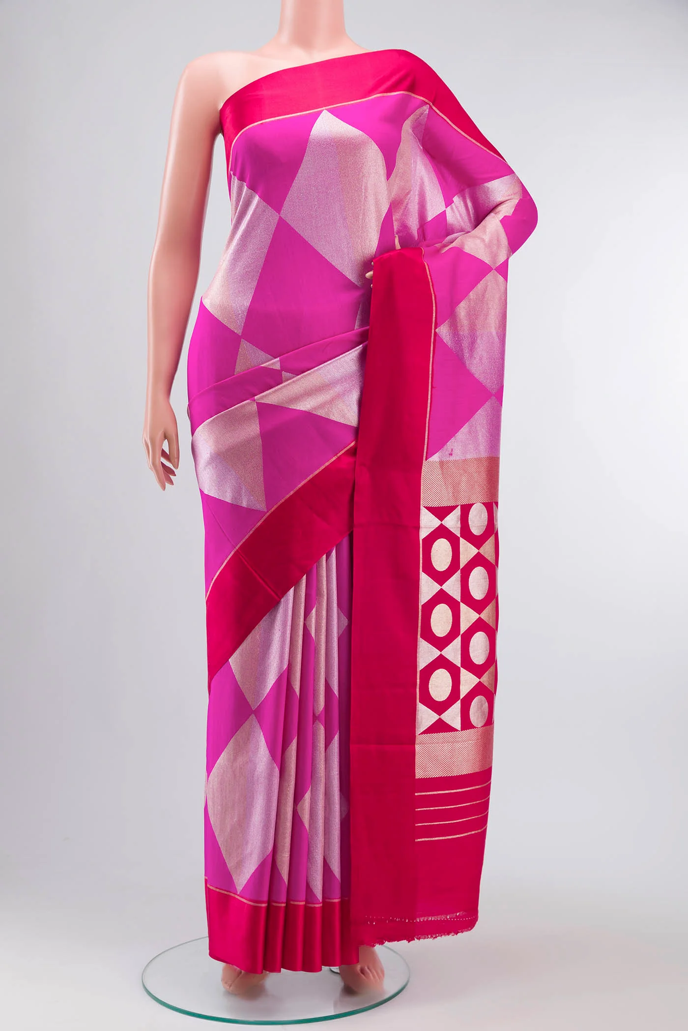Pink Banarasi Georgette Saree