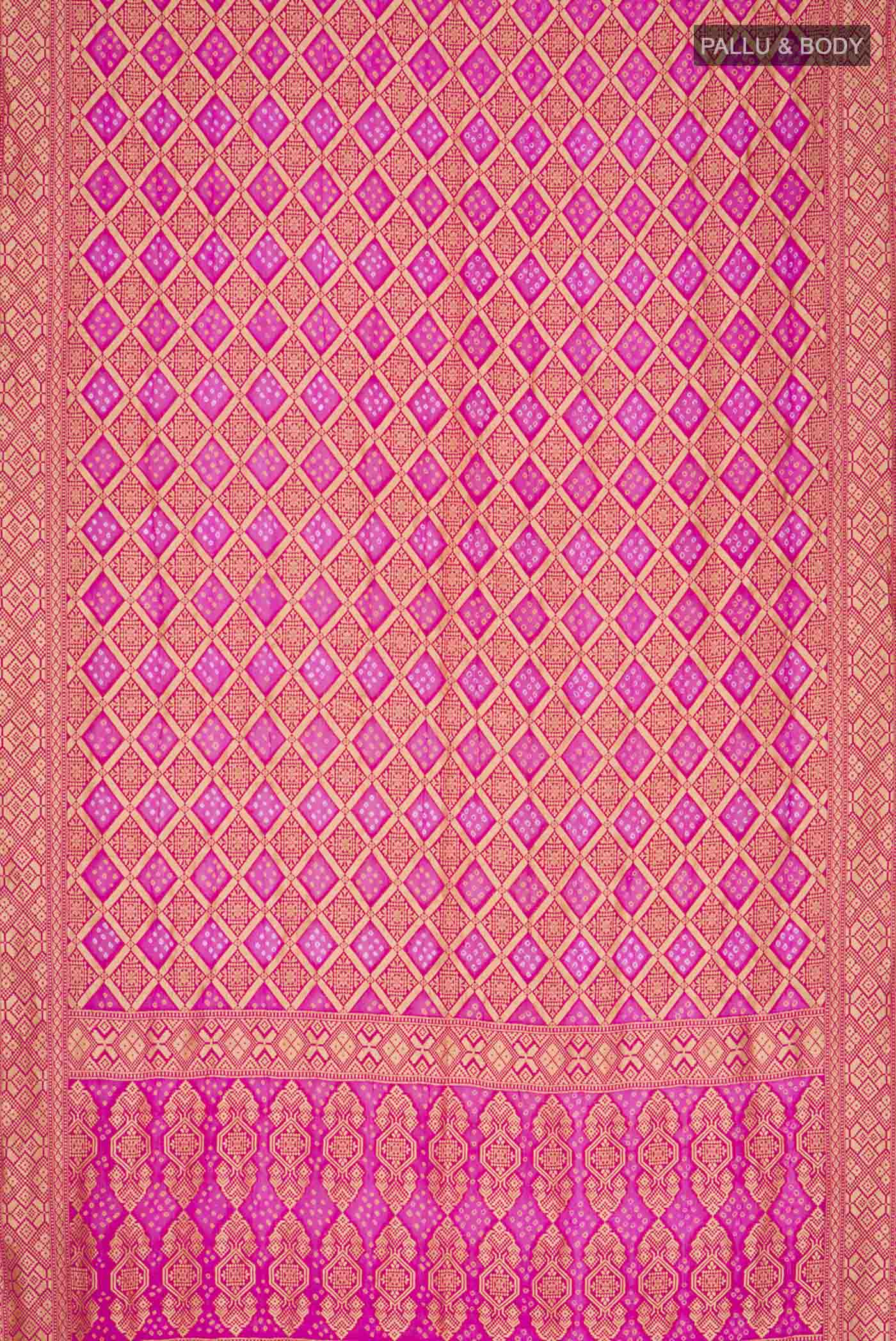 Pink Banarasi Georgette Saree - Image 6