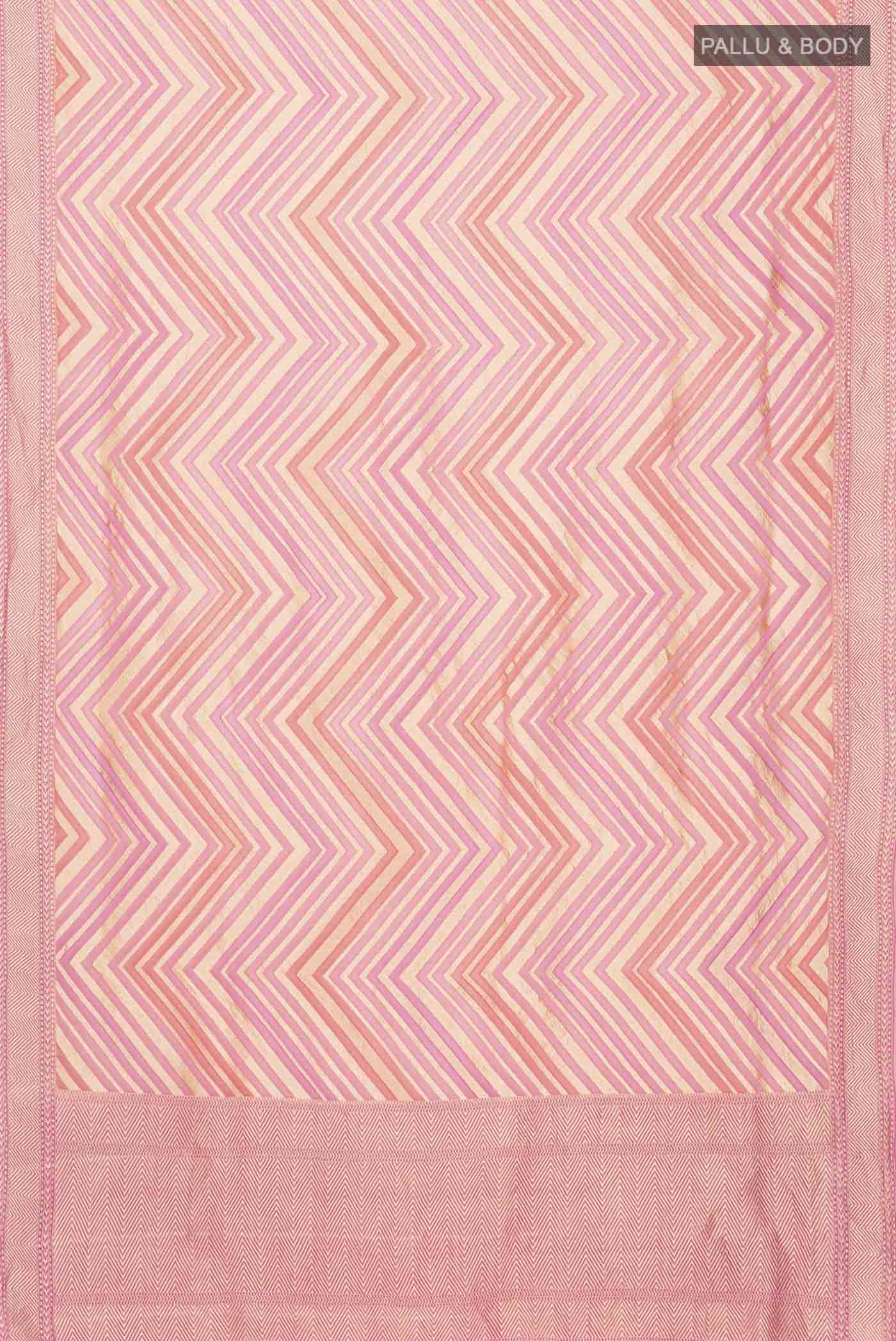 Pink Banarasi Georgette Saree - Image 5