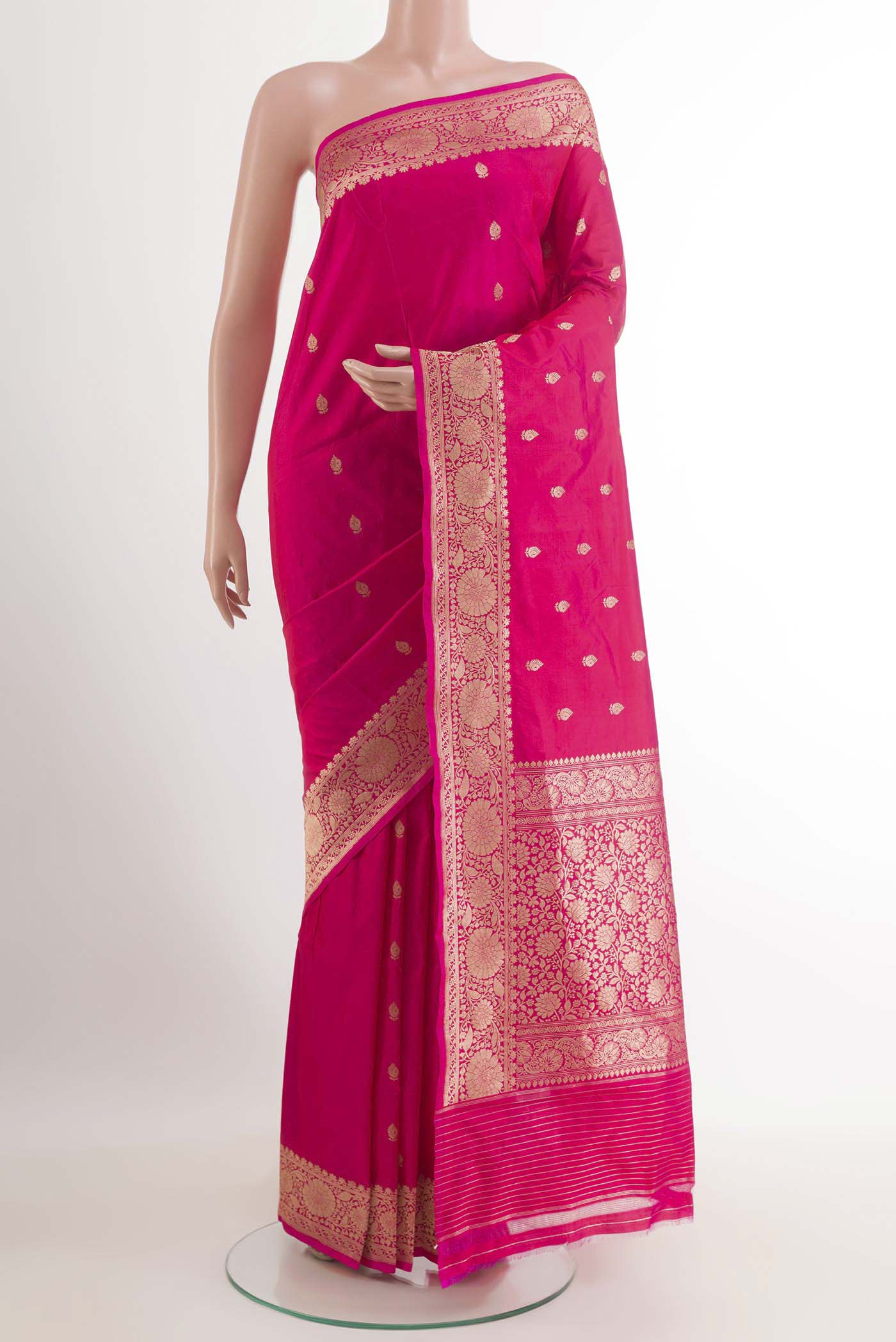 Pink Banarasi Katan Silk Saree