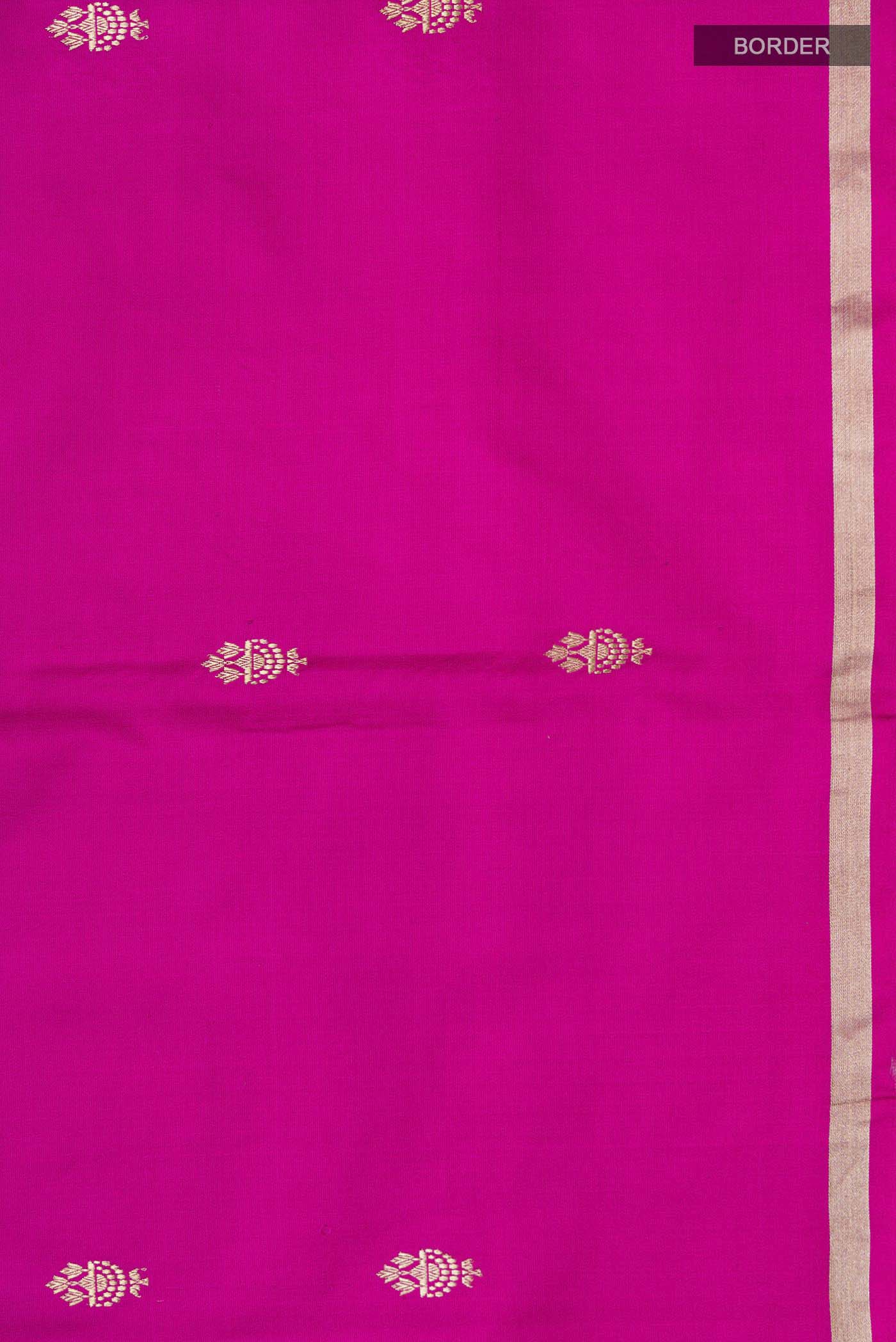 Pink Banarasi Katan Silk Saree - Image 3