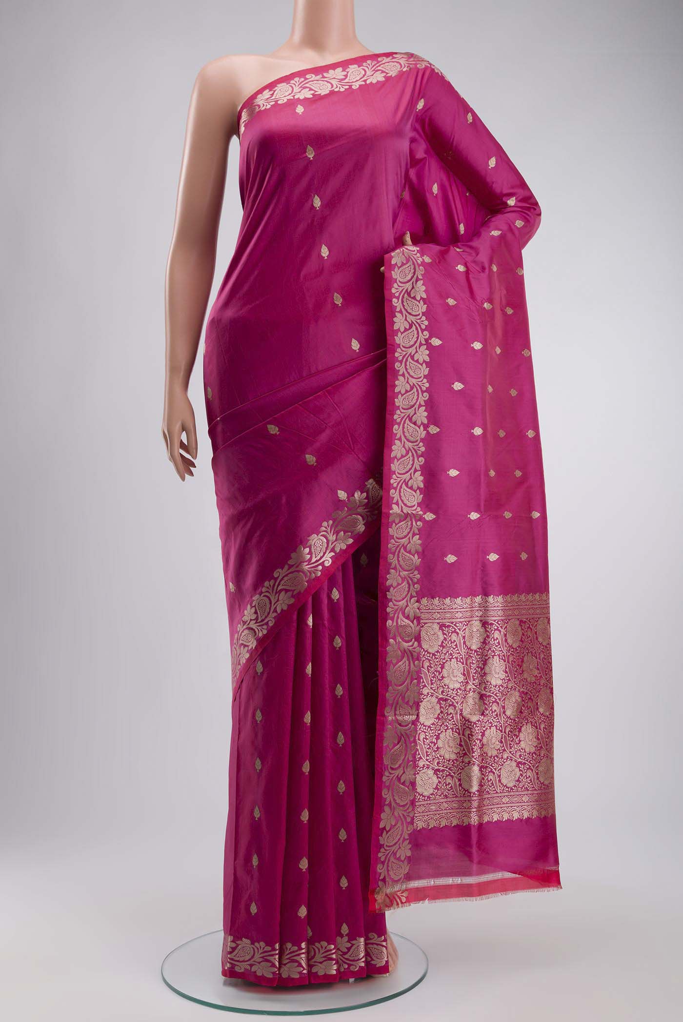 Pink Banarasi Katan Silk Saree