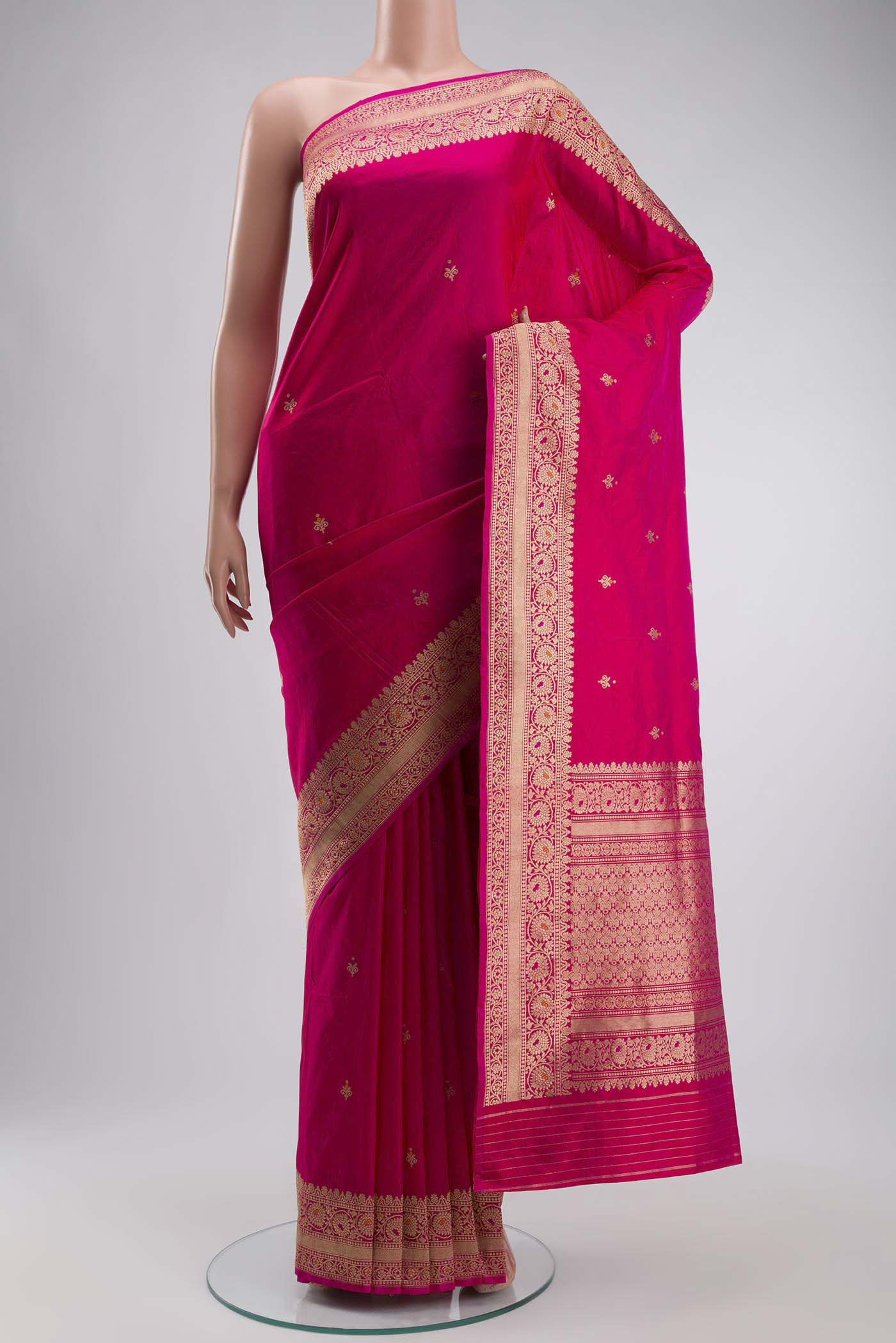 Pink Banarasi Katan Silk Saree