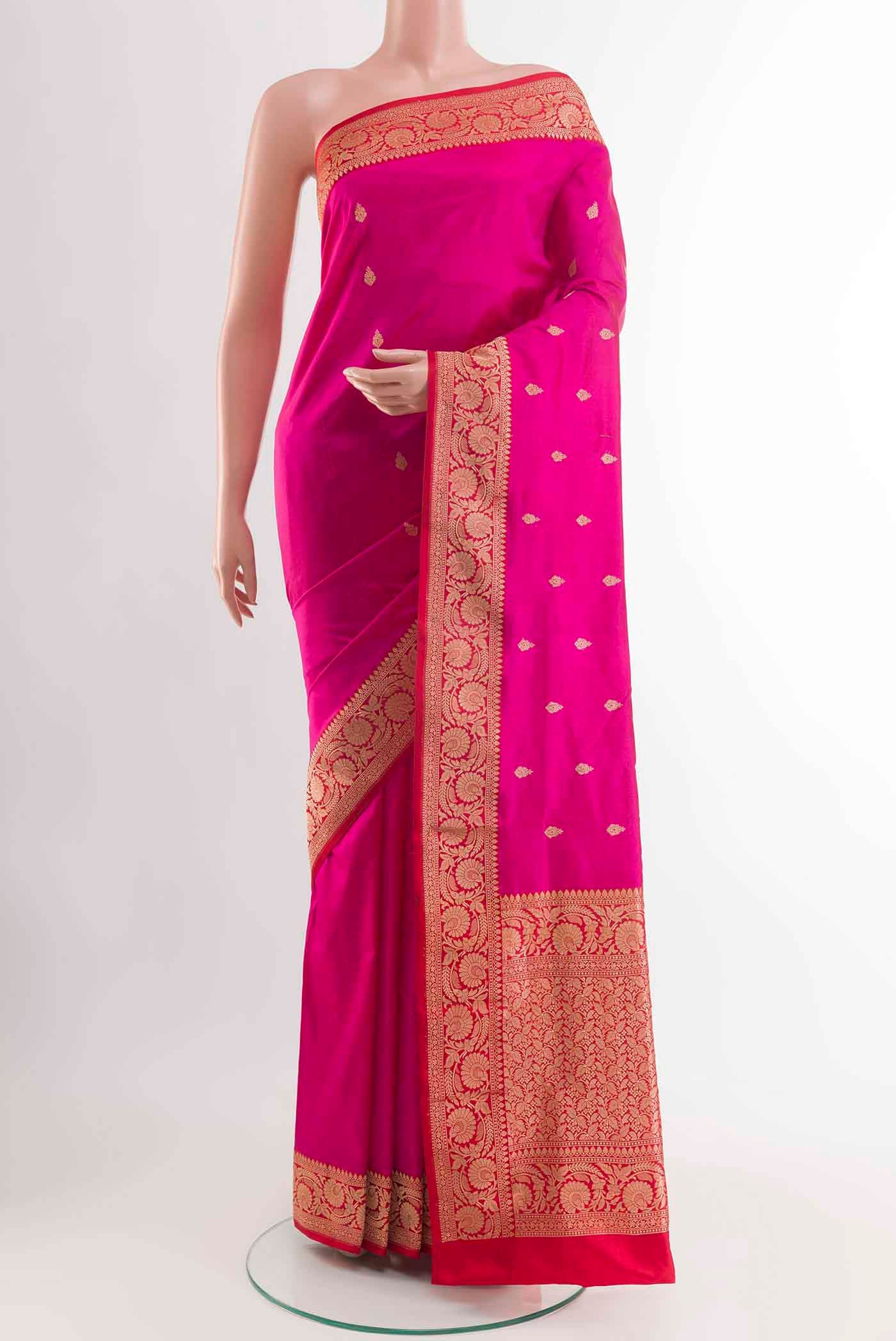 Pink Banarasi Katan Silk Saree