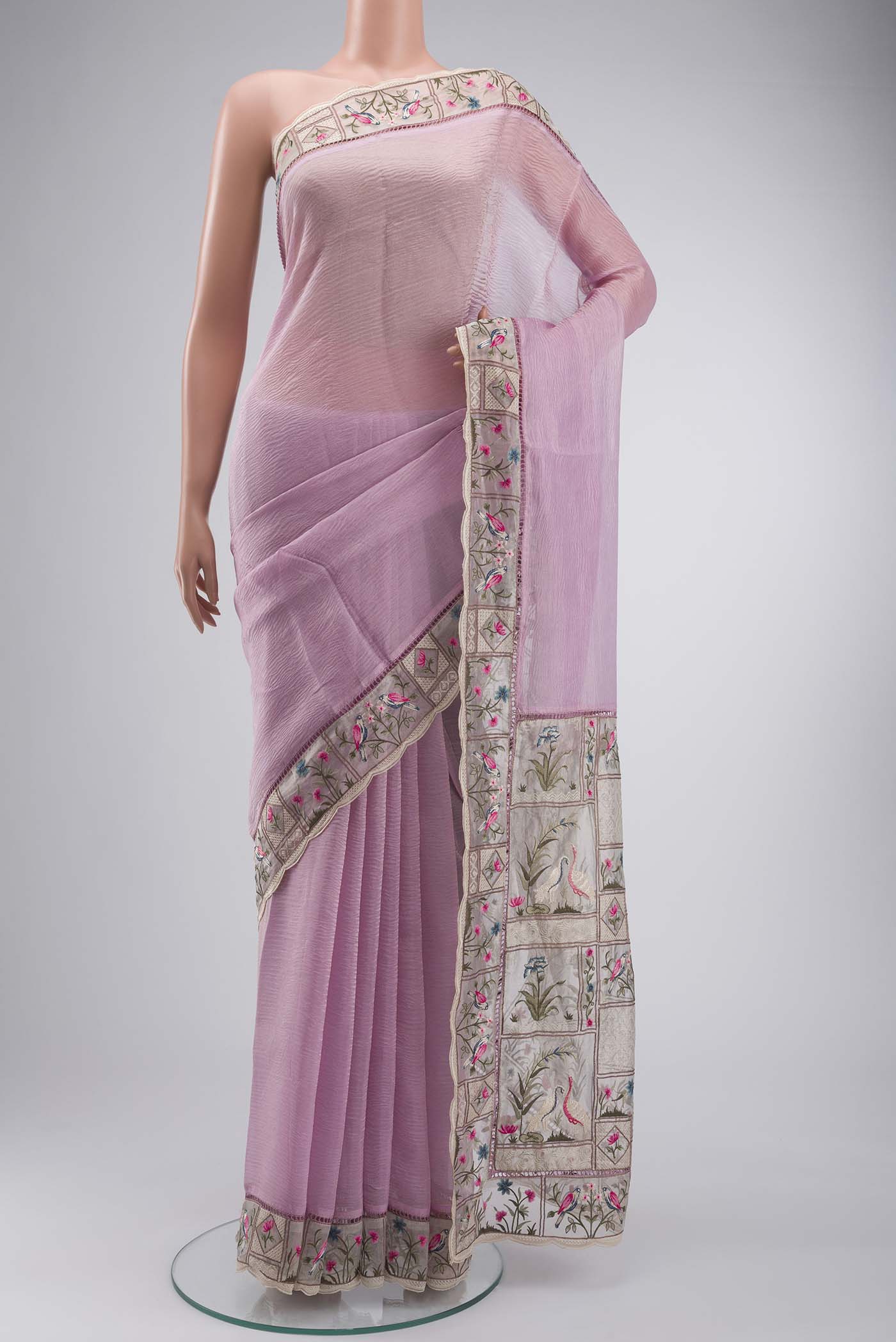 Pink Banarasi Raw Silk Saree