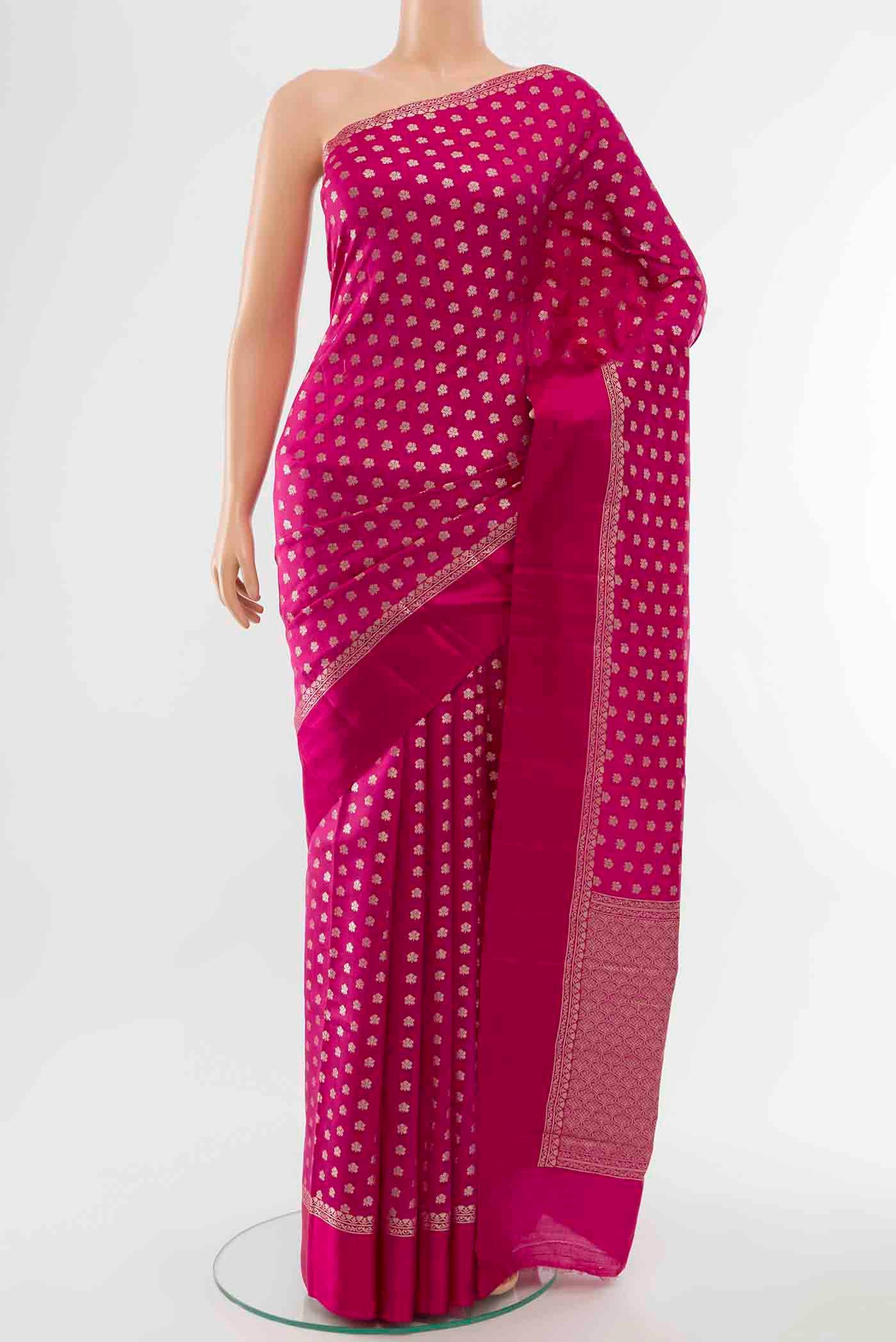 Pink Banarasi Raw Silk Saree
