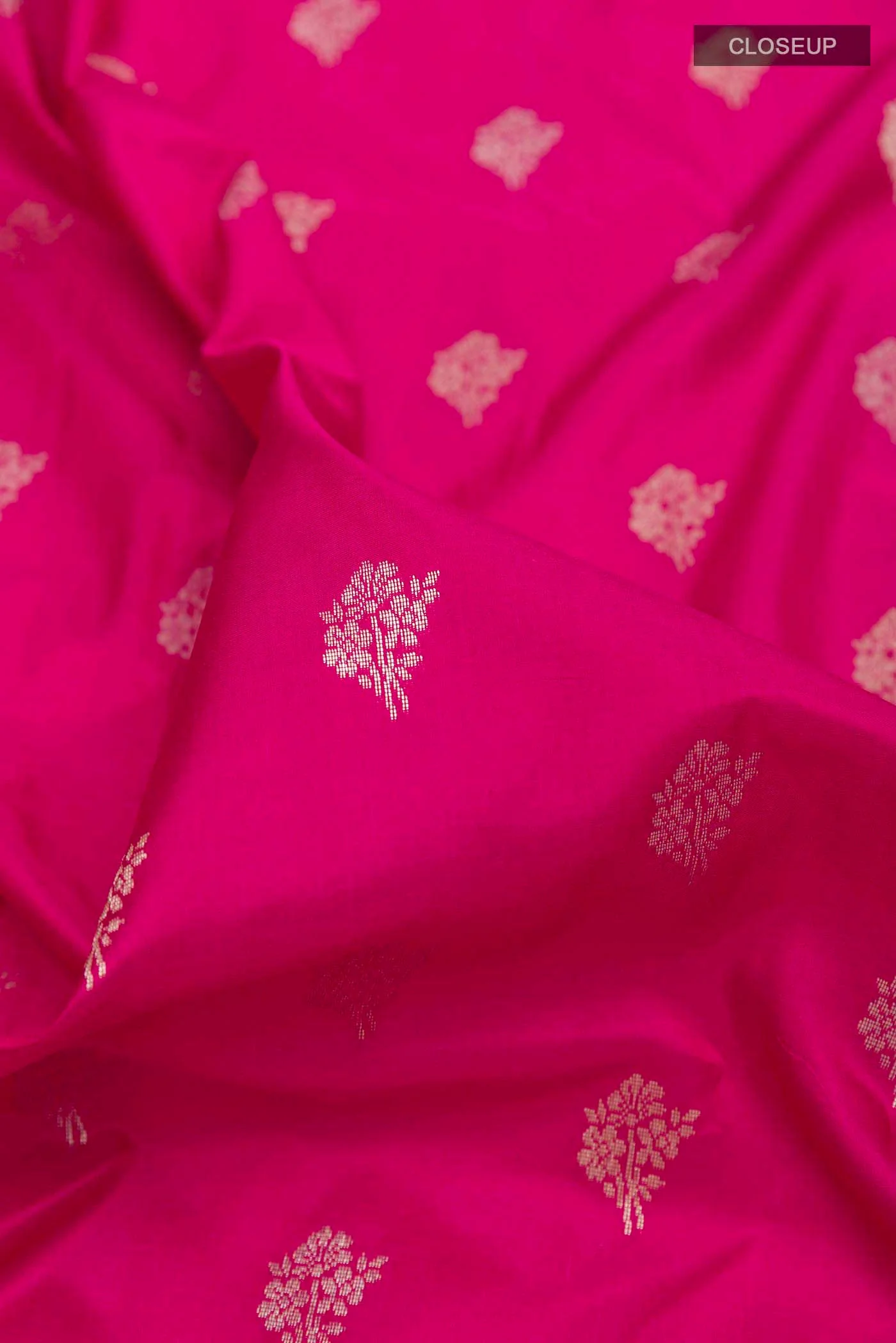 Pink Banarasi Silk Saree - Image 2
