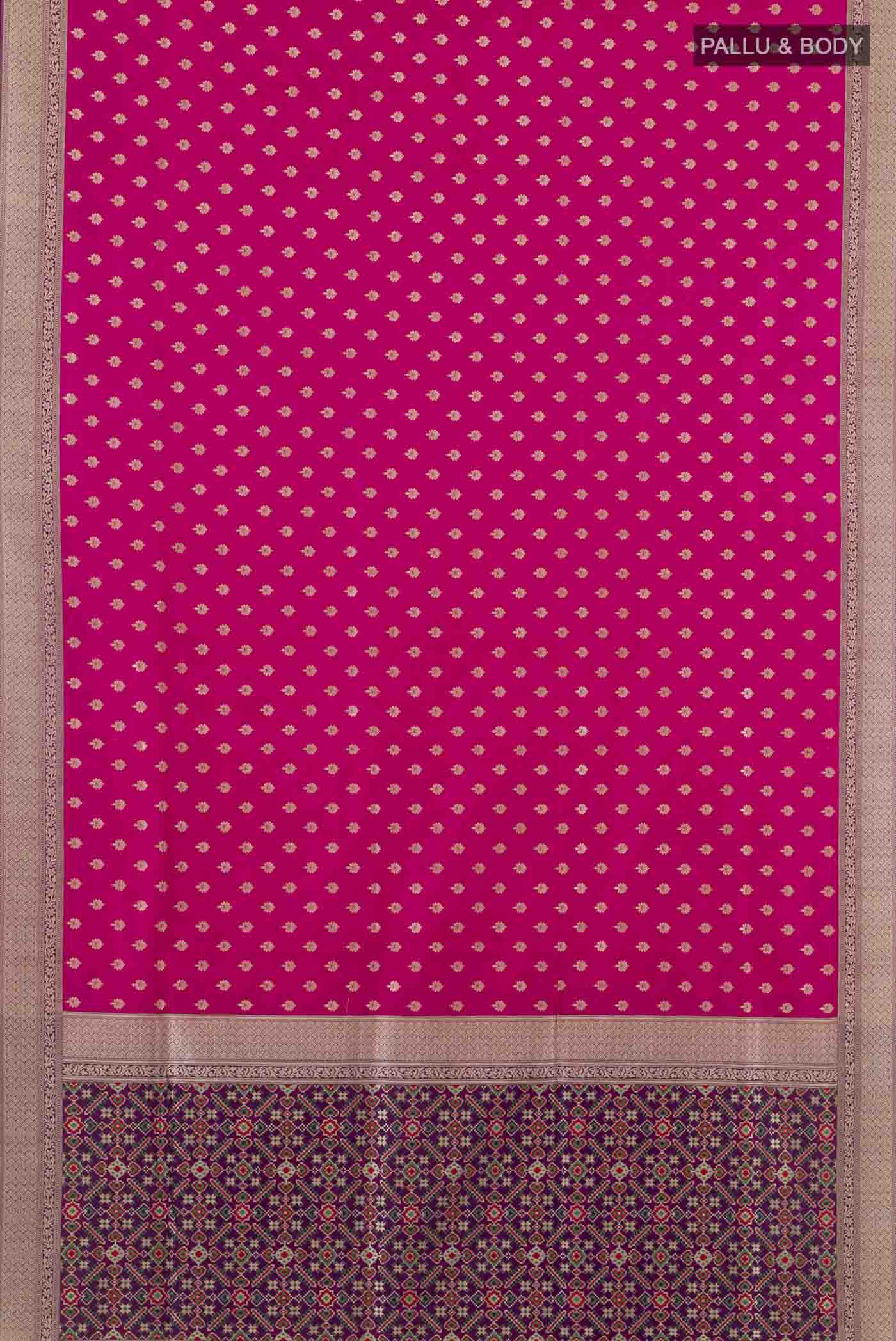 Pink Banarasi Silk Saree - Image 6
