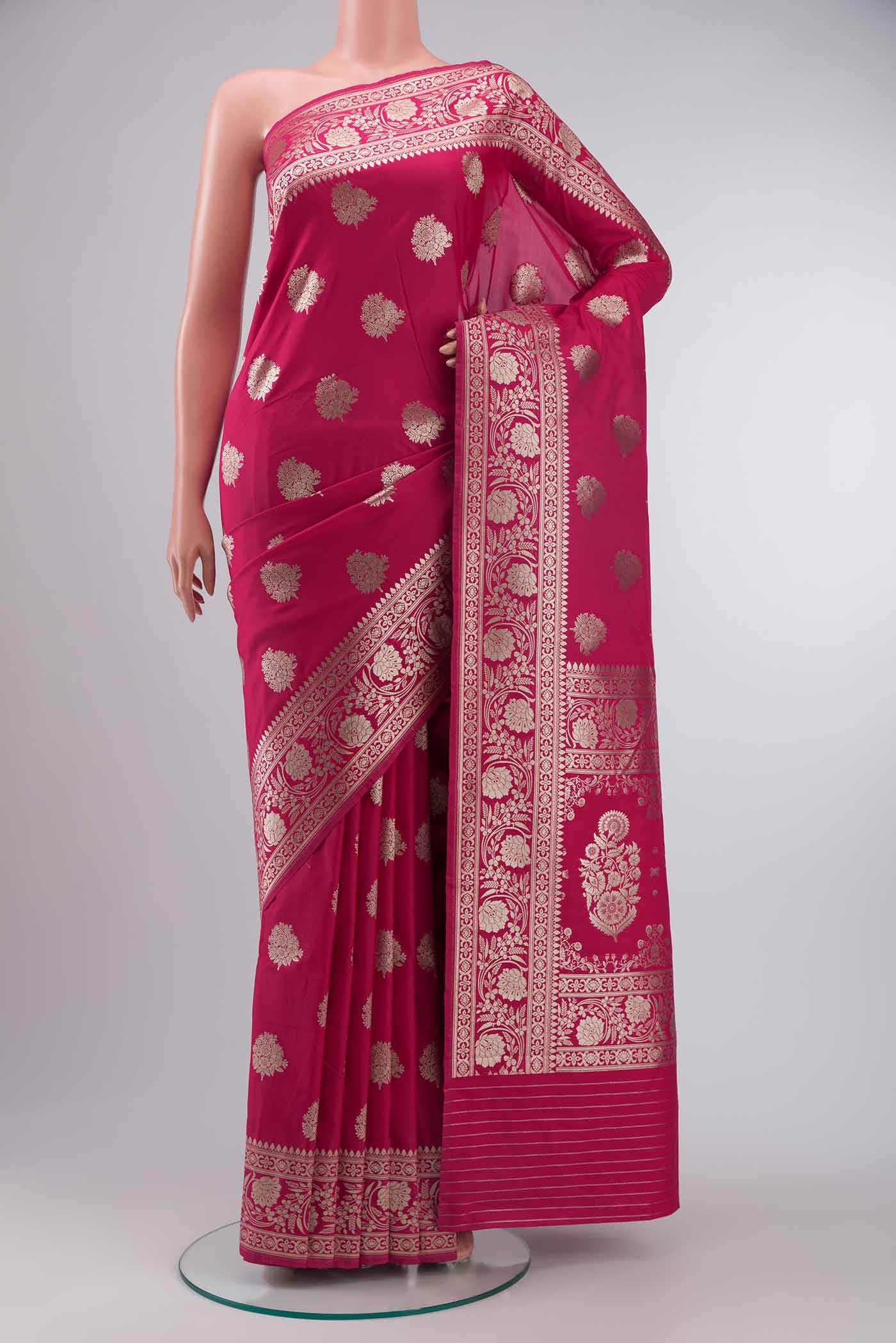 Pink Banarasi Silk Saree